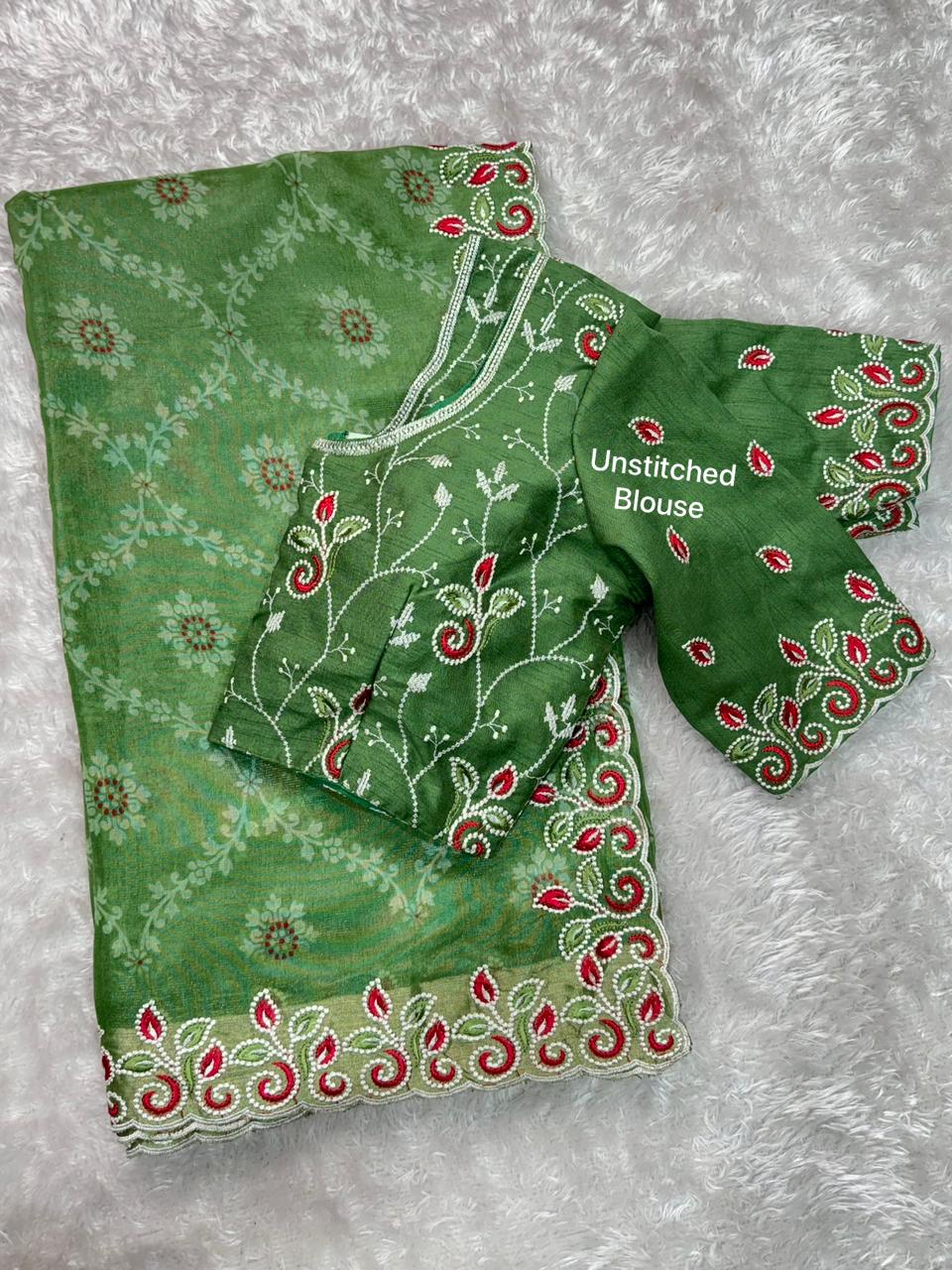 Classic Cotton Satin Saree