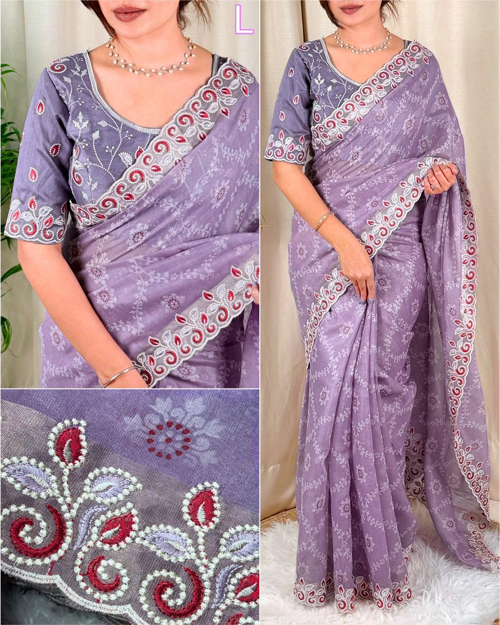 Classic Cotton Satin Saree