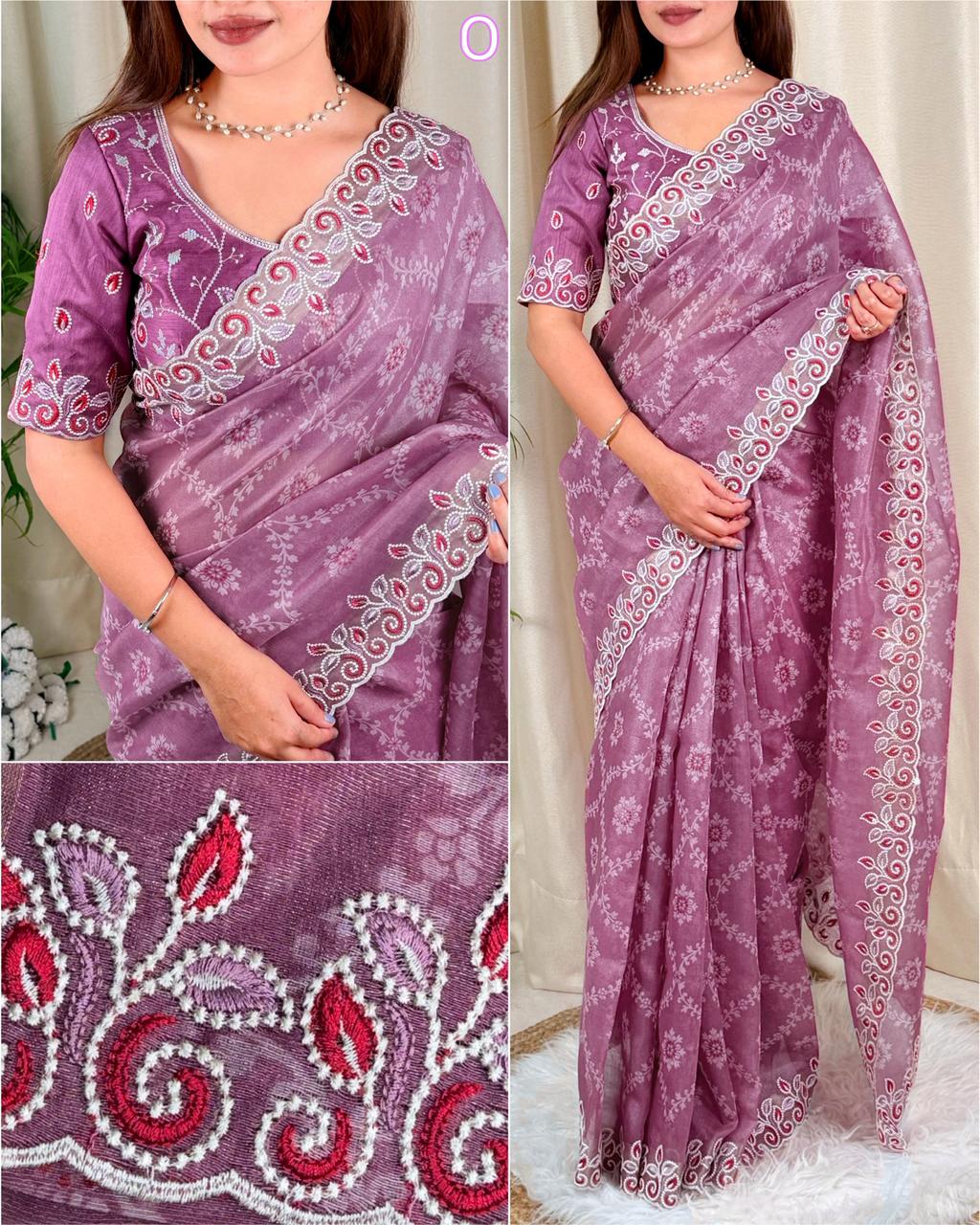 Classic Cotton Satin Saree