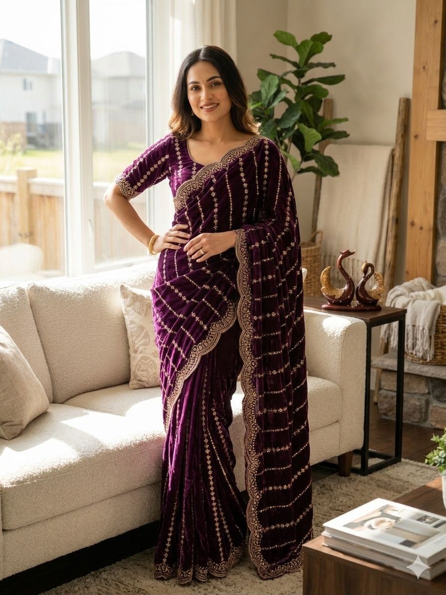 Party Wear Soft Space Silk Saree