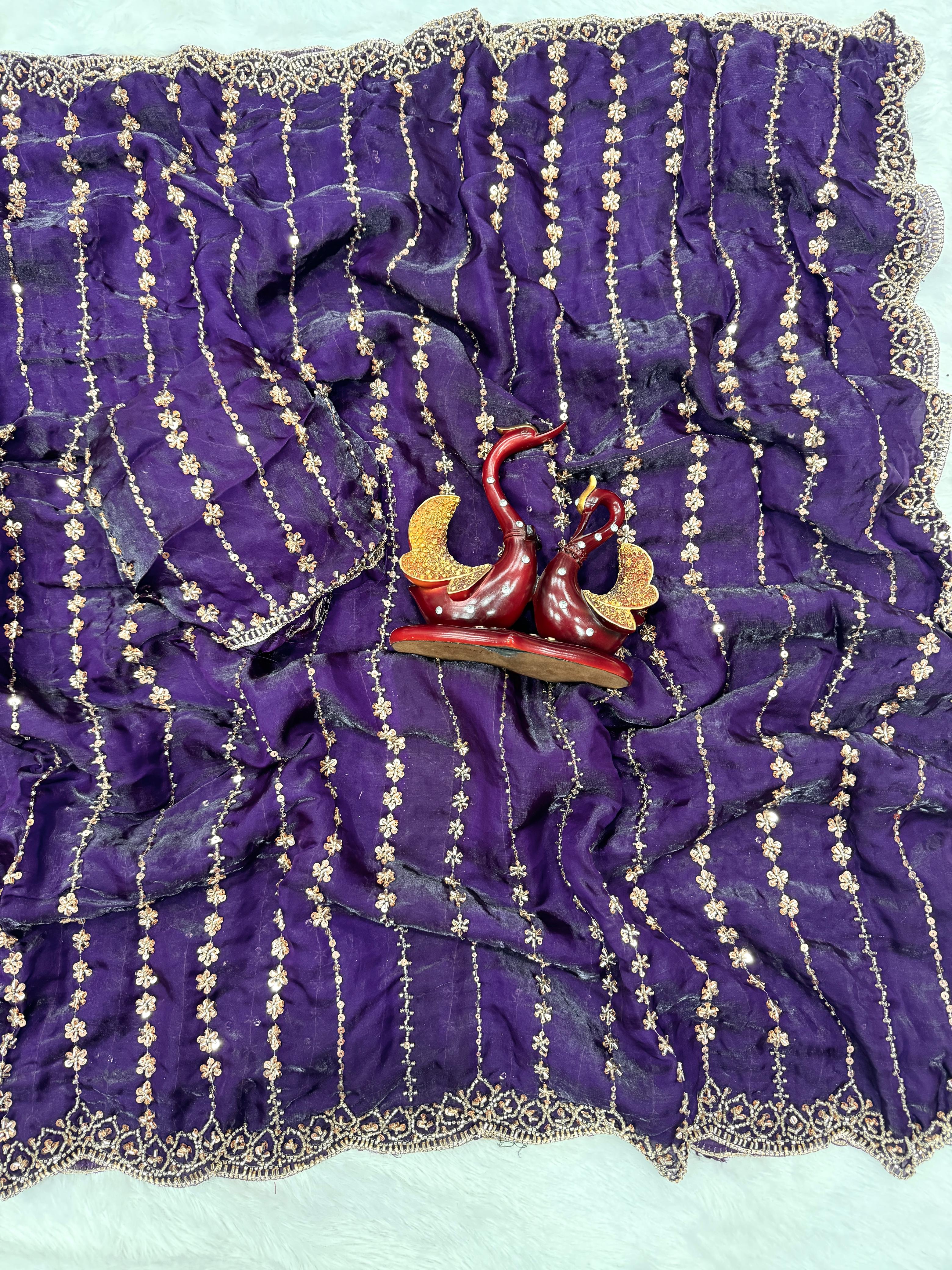 Party Wear Soft Space Silk Saree