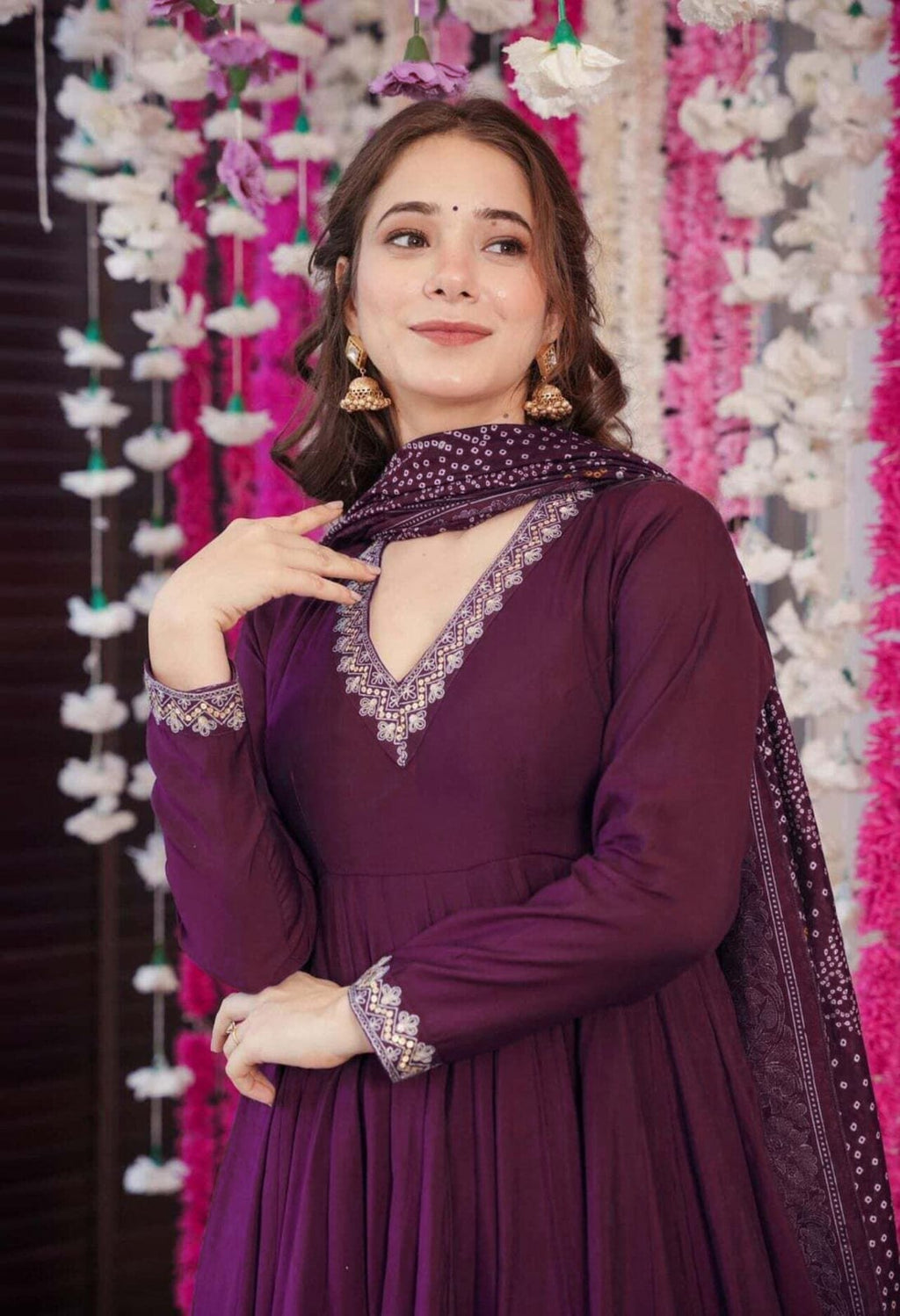 Women’s Anarkali Palazzo Dupatta Set