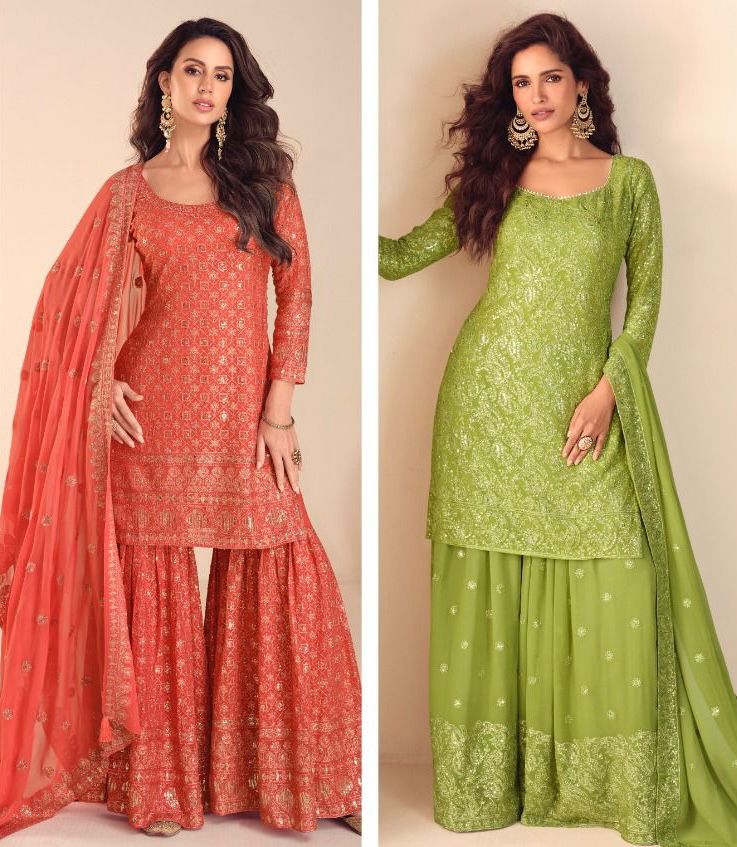 Luxe Festive Kurta Sharara Suit