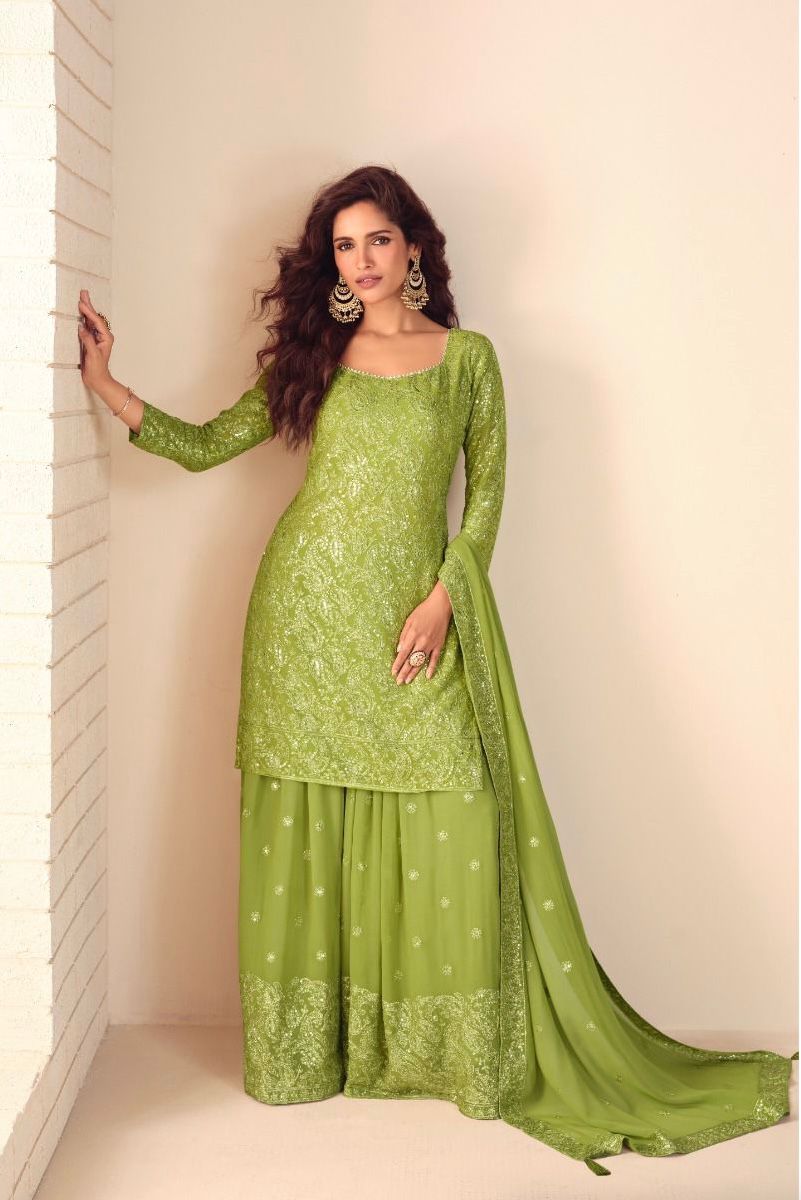 Luxe Festive Kurta Sharara Suit