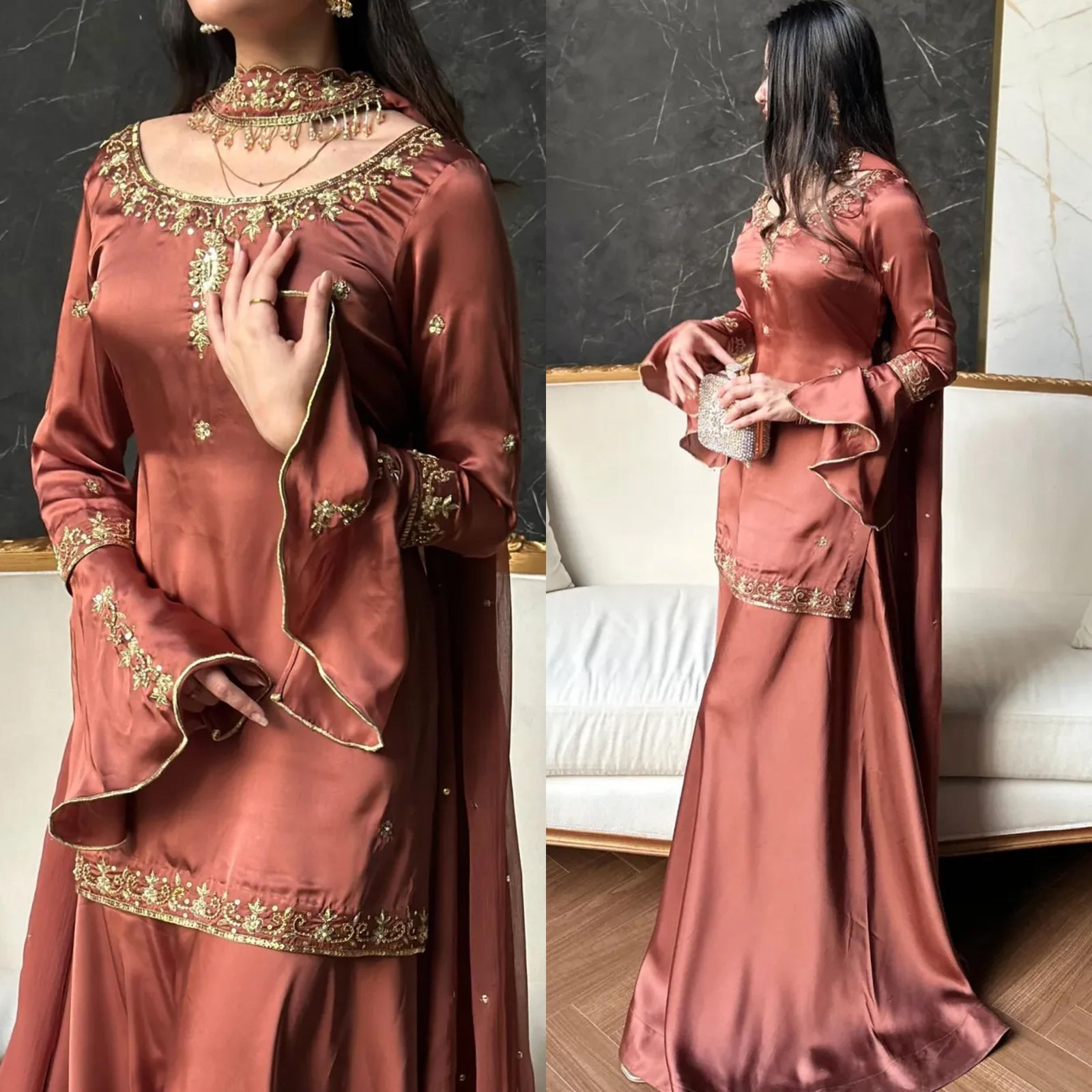 Rust Royale Sharara Set