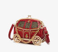 Elegant Red Vintage Carriage Style Designer Clutch Sling Bag