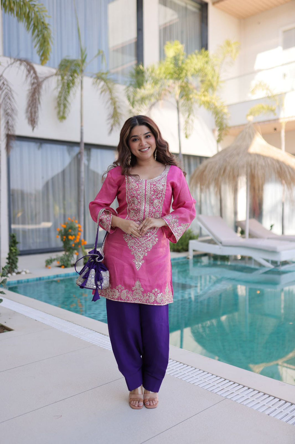 Festive Special Designer Kurti Pant Set