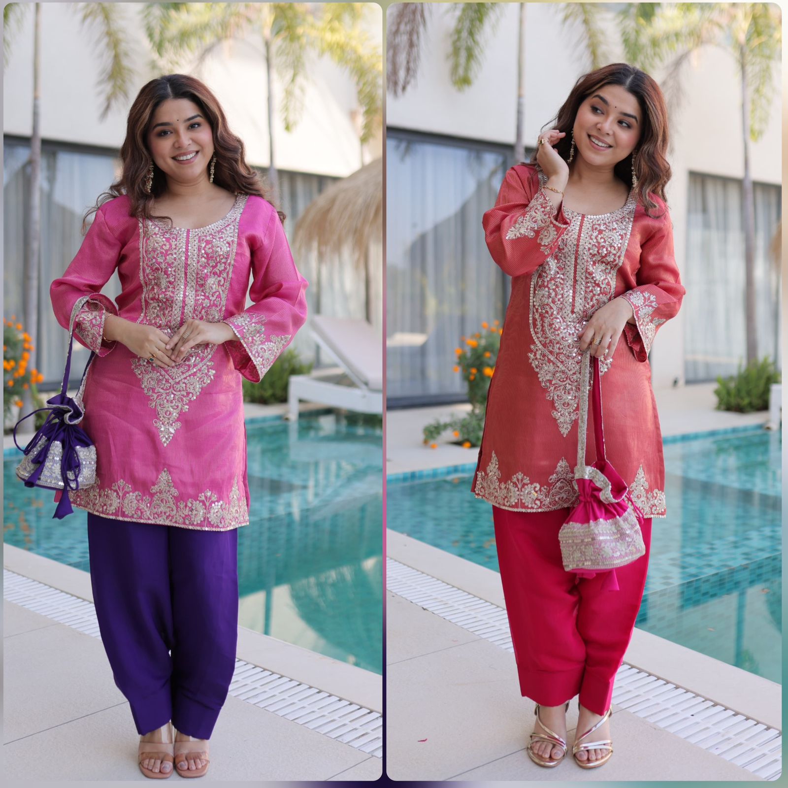 Festive Special Designer Kurti Pant Set