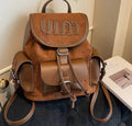Trendy Contrast Flap Mini Backpack