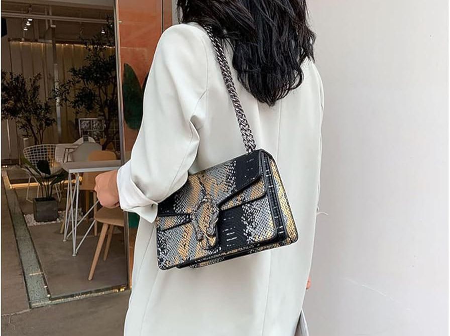 Luxury Textured Chain Shoulder Bag