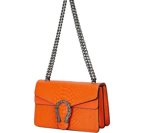 Luxury Textured Chain Shoulder Bag