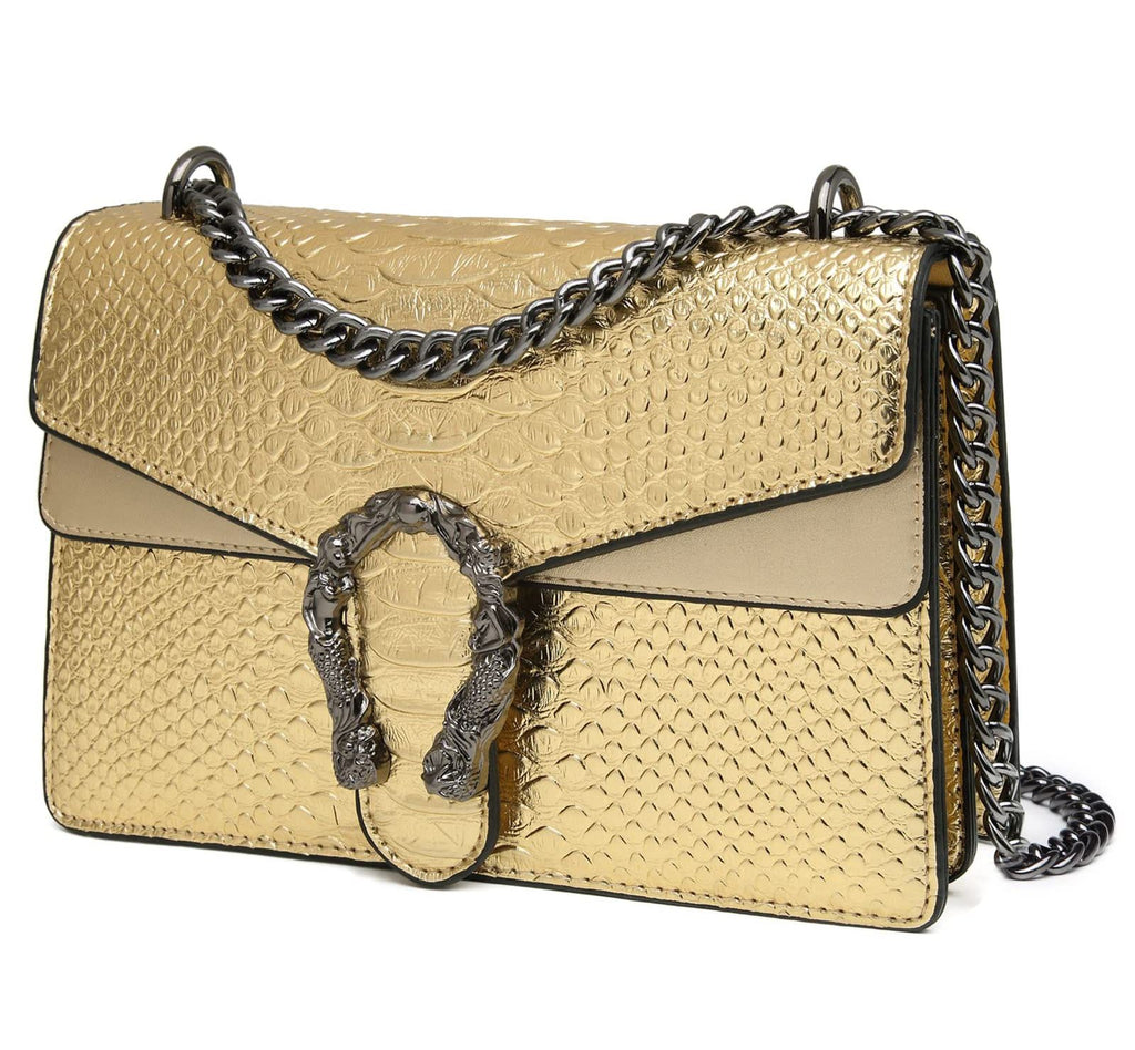 Luxury Textured Chain Shoulder Bag