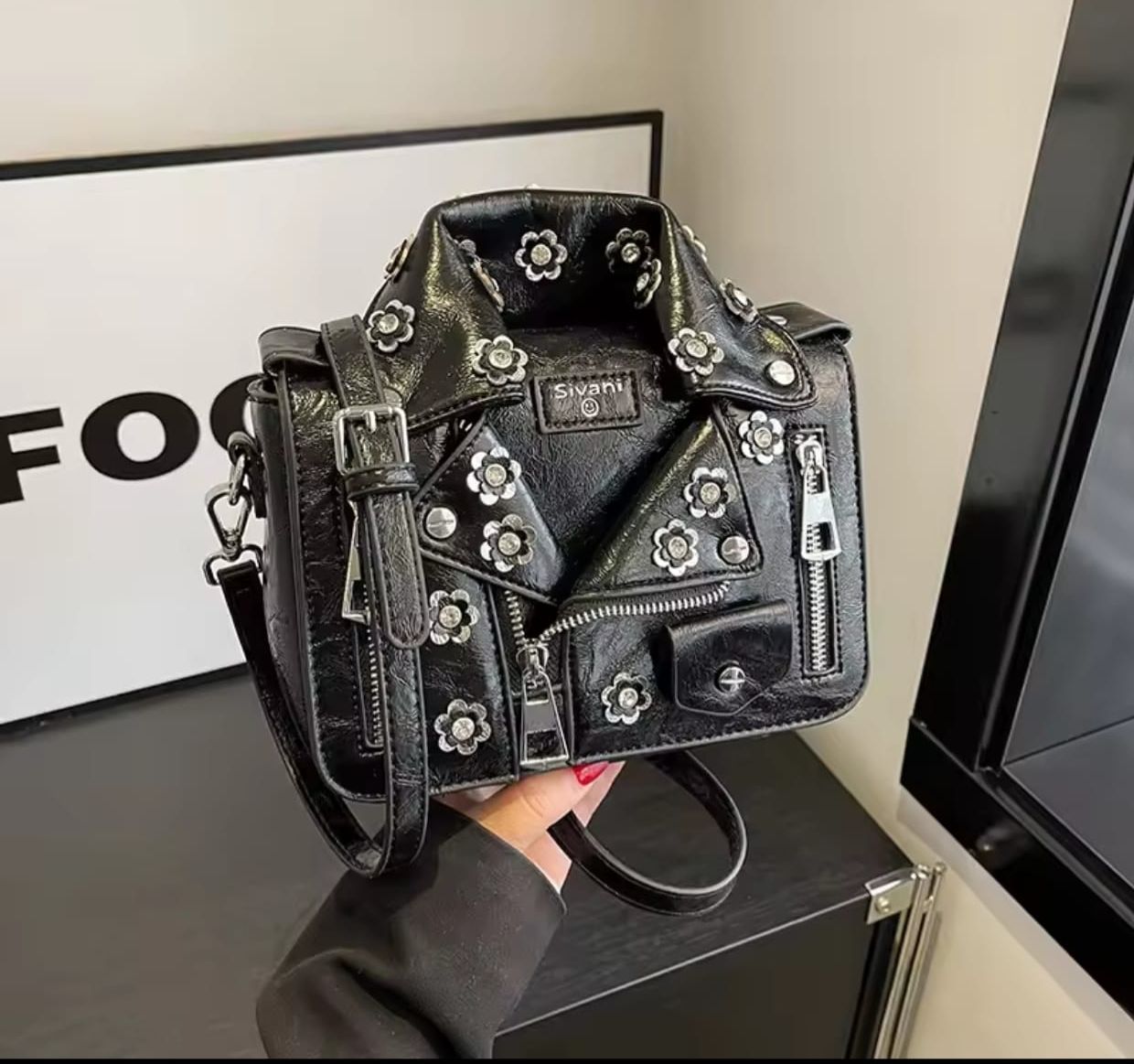 Elegant Studded Designer Handbag