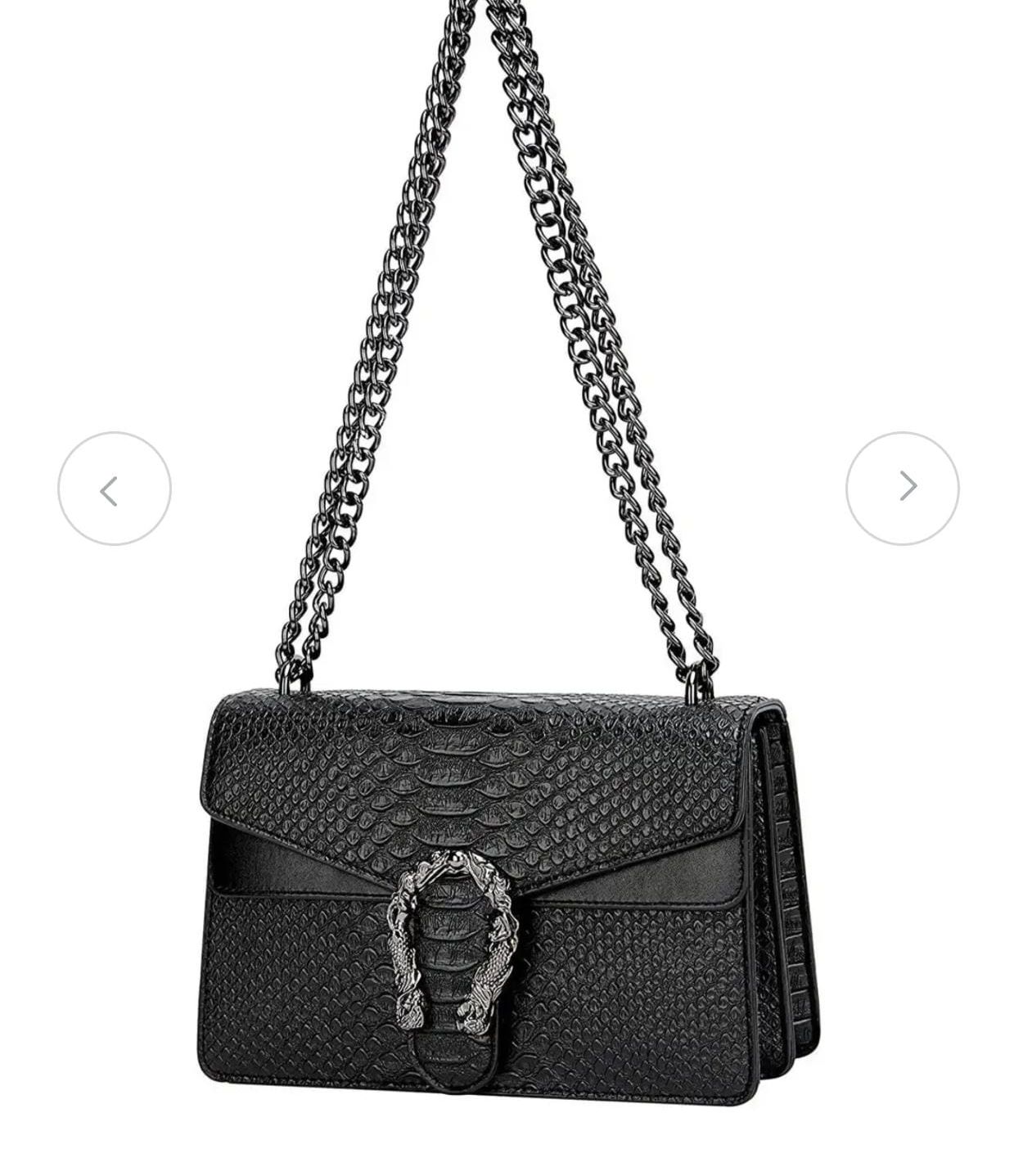 Luxury Textured Chain Shoulder Bag