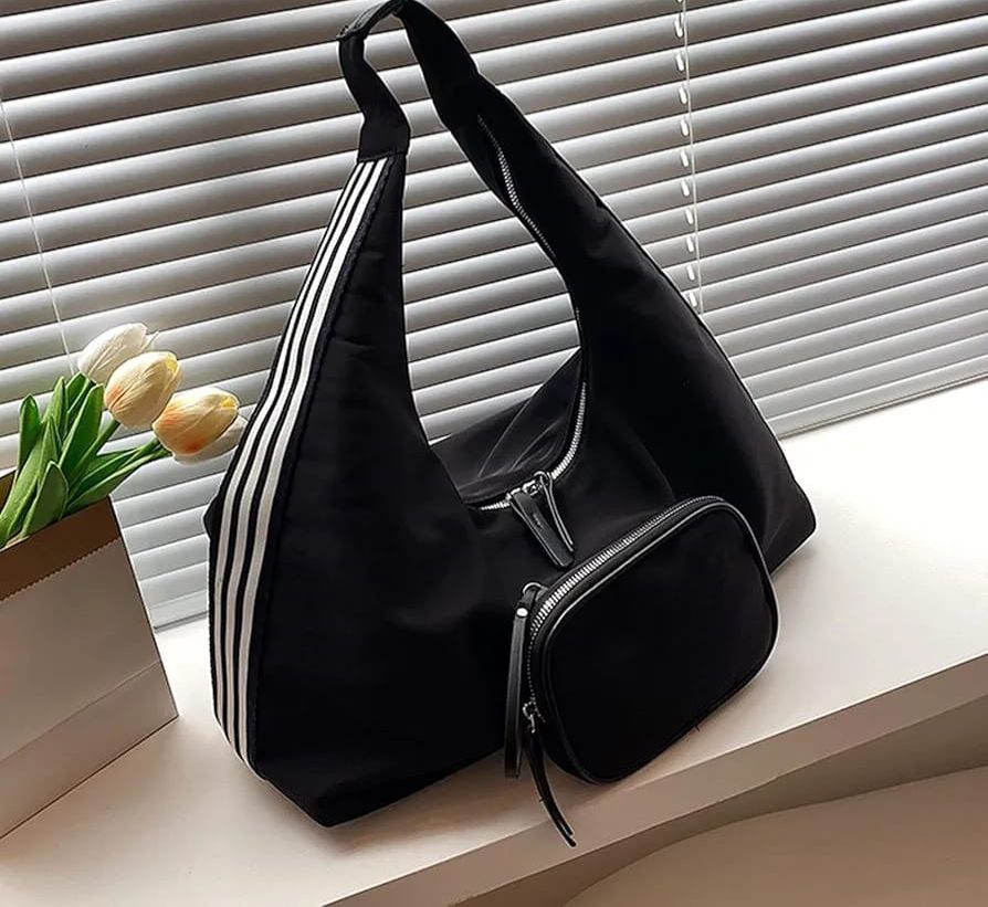 Sporty Sling Shoulder Bag with Front Zip Pocket