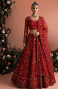 Elegant Embroidered Net Unstitched Lehenga Set