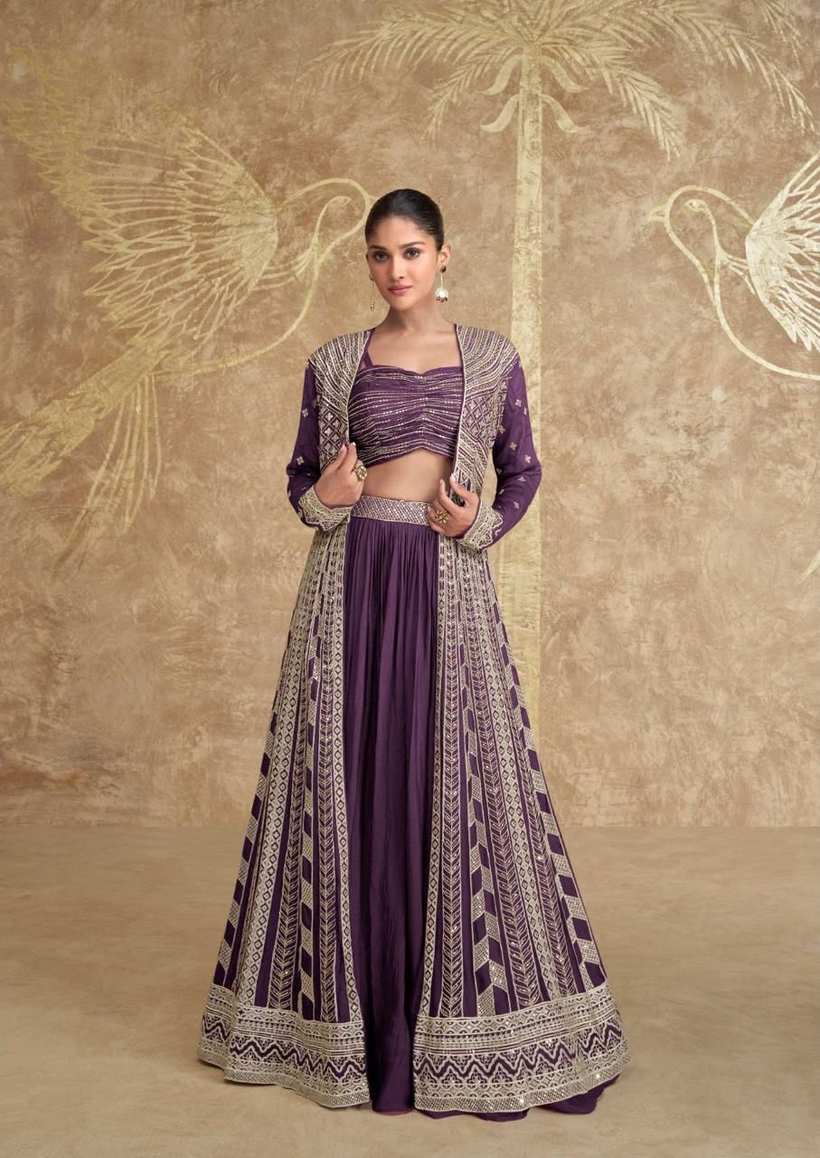 Regal Emerald Lehenga Set with Embroidered Jacket