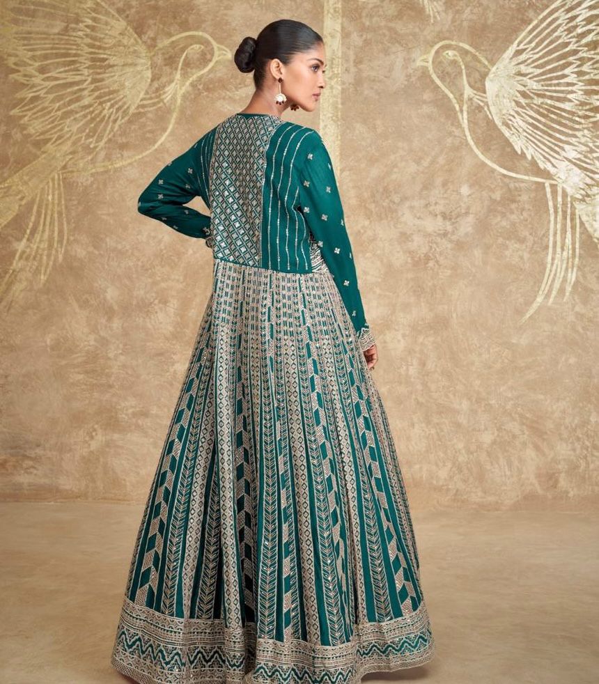Regal Emerald Lehenga Set with Embroidered Jacket