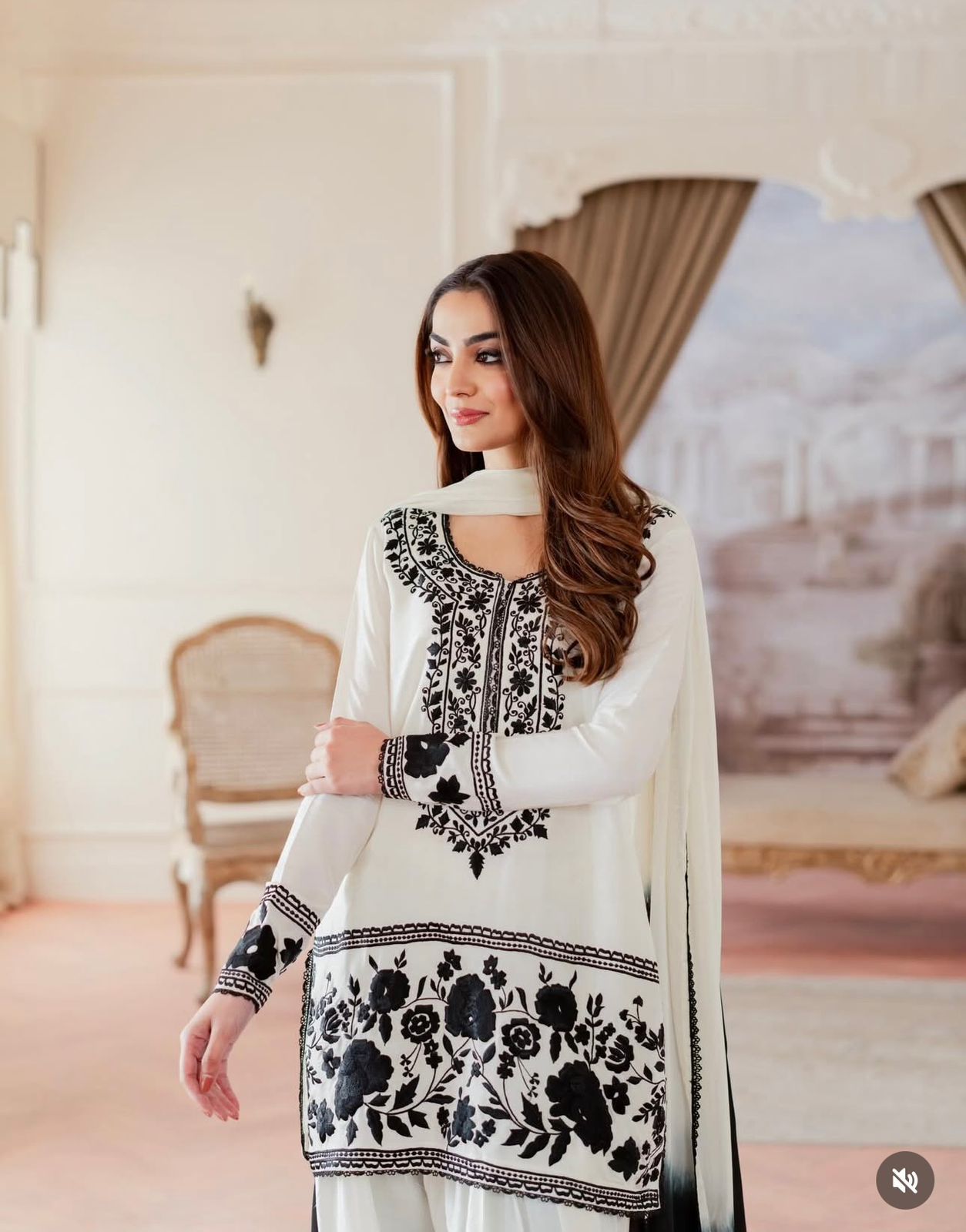 Trending Natural Embroidered Suit Set