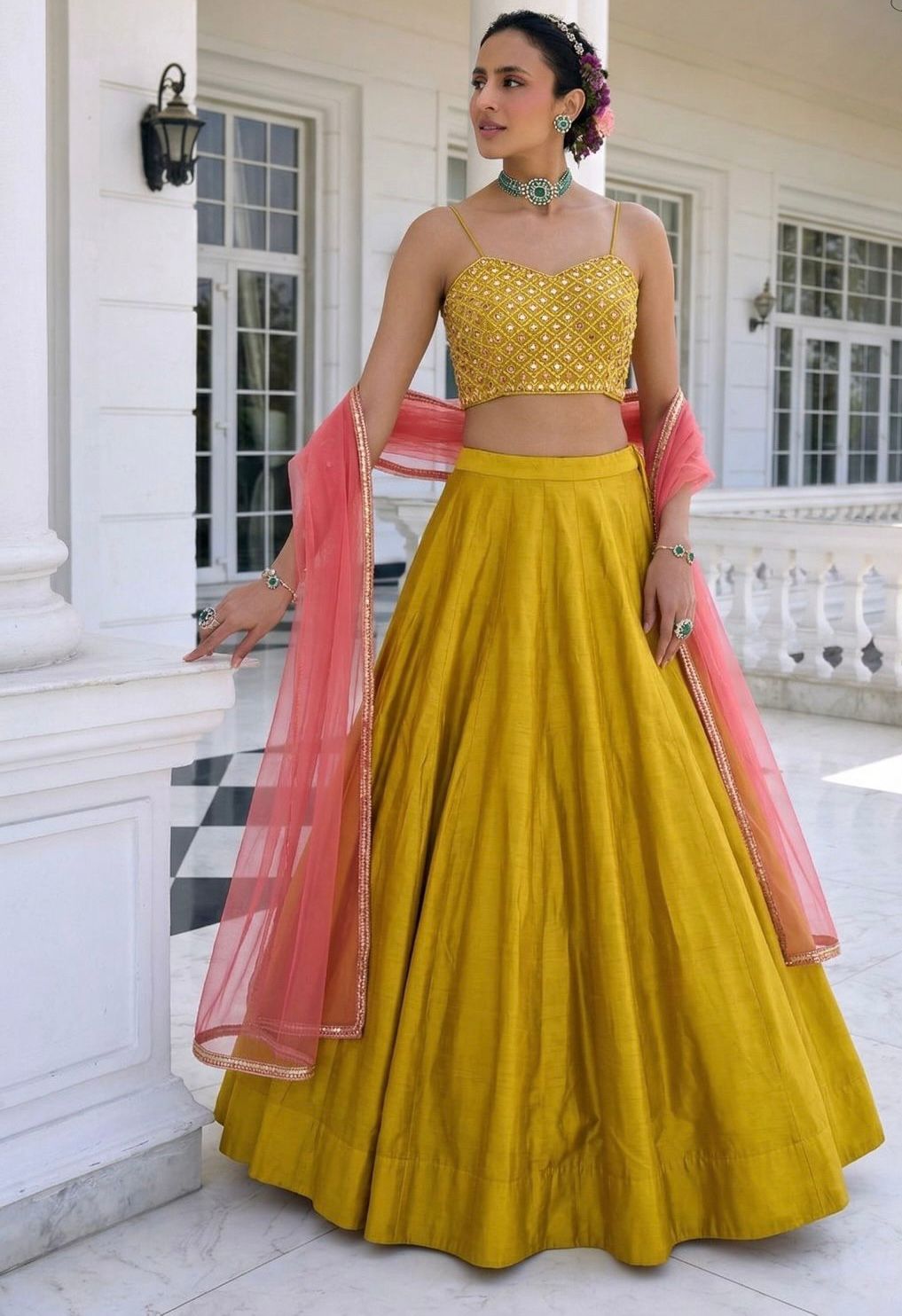 Crimson Lehenga Set