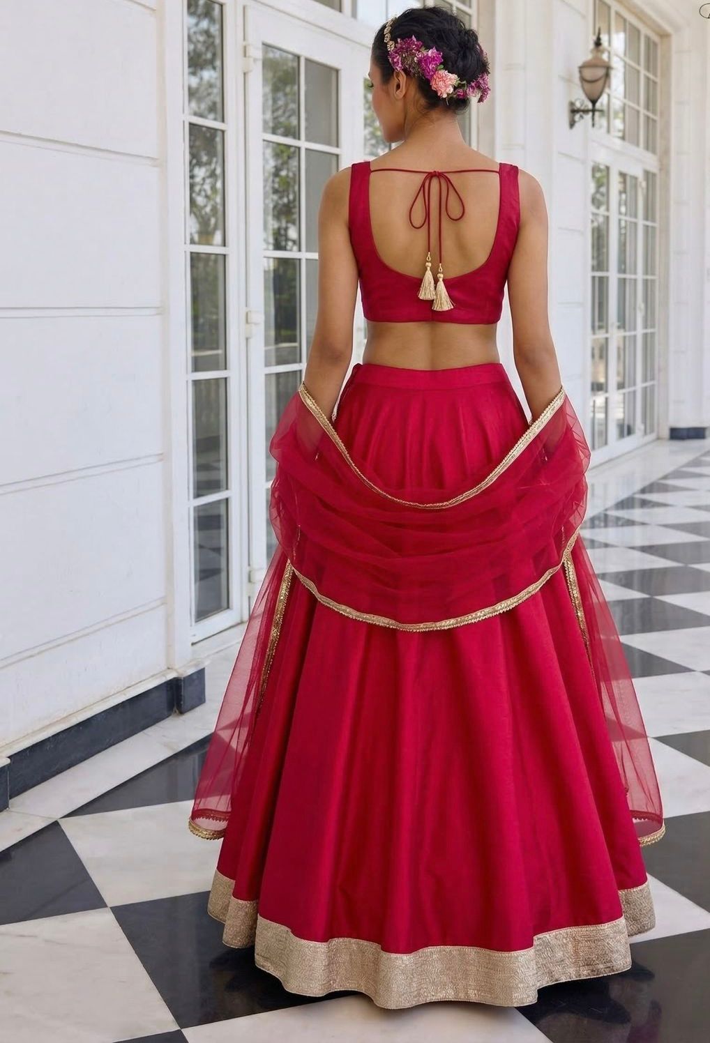 Crimson Lehenga Set