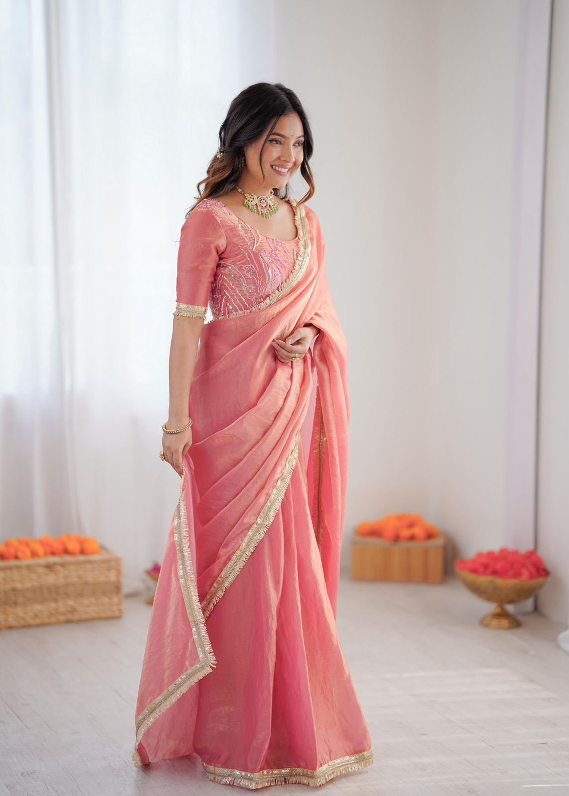 Blush Pink Saree