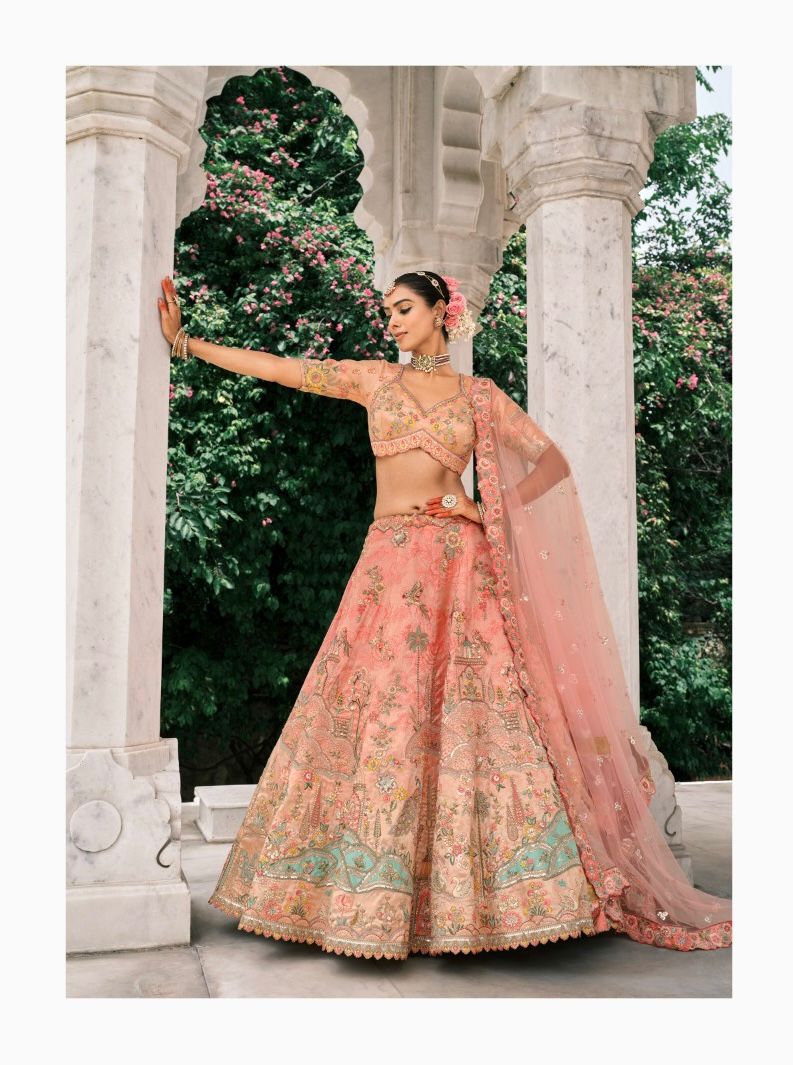 Royal Bloom Embroidered Ensemble Lehenga