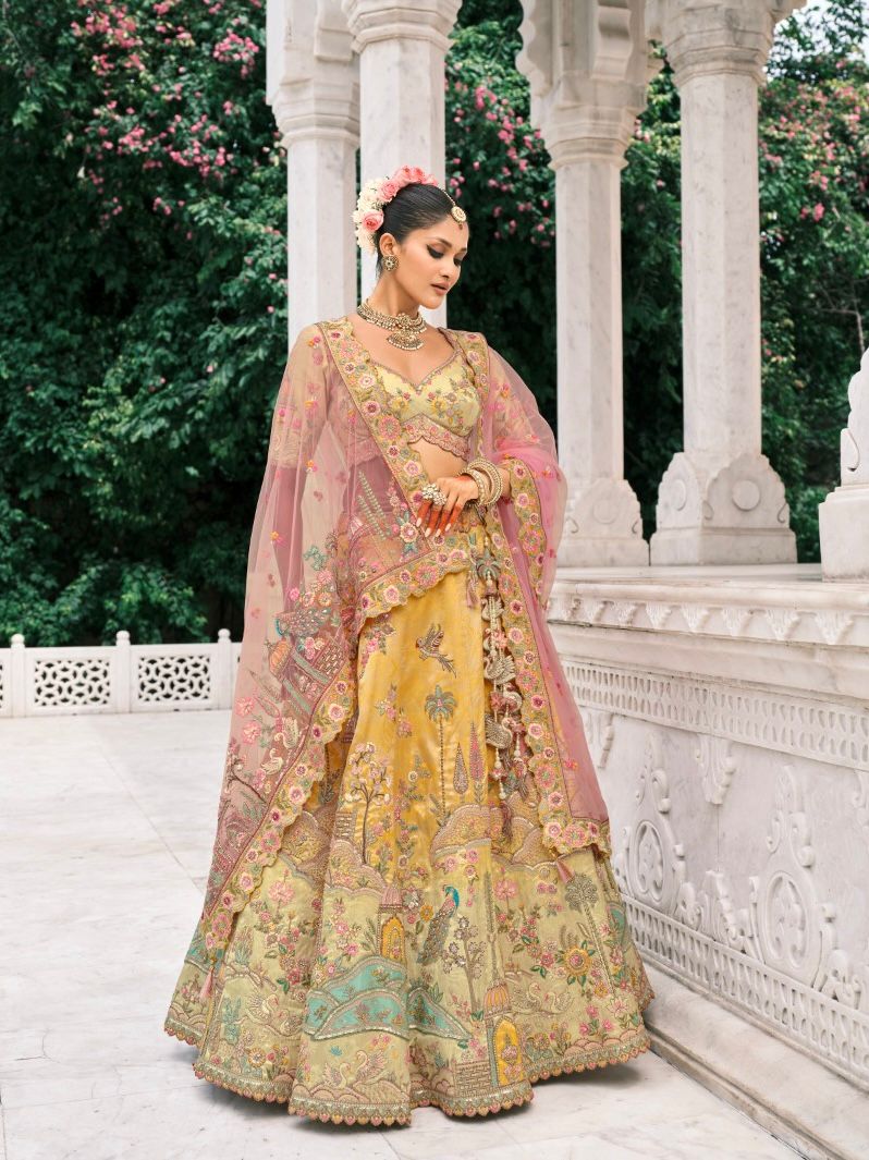 Royal Bloom Embroidered Ensemble Lehenga