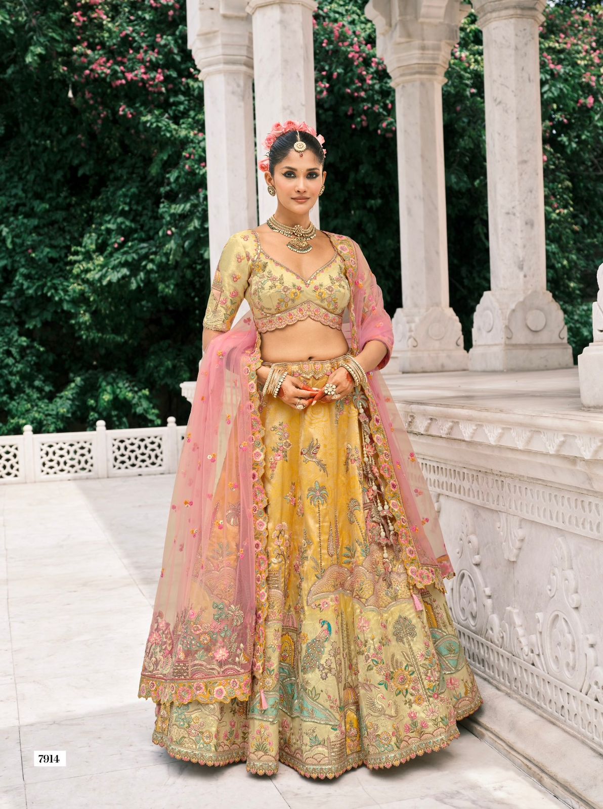 Royal Bloom Embroidered Ensemble Lehenga