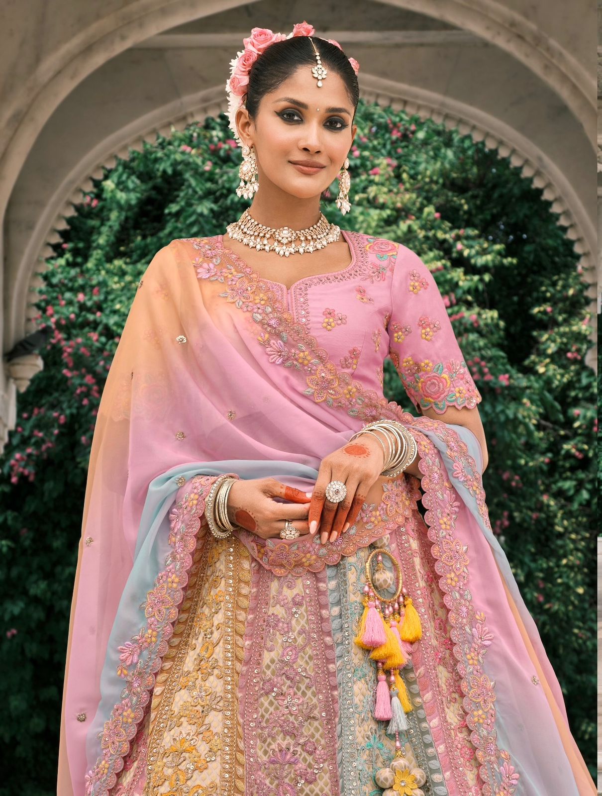 Royal Bloom Embroidered Ensemble Lehenga