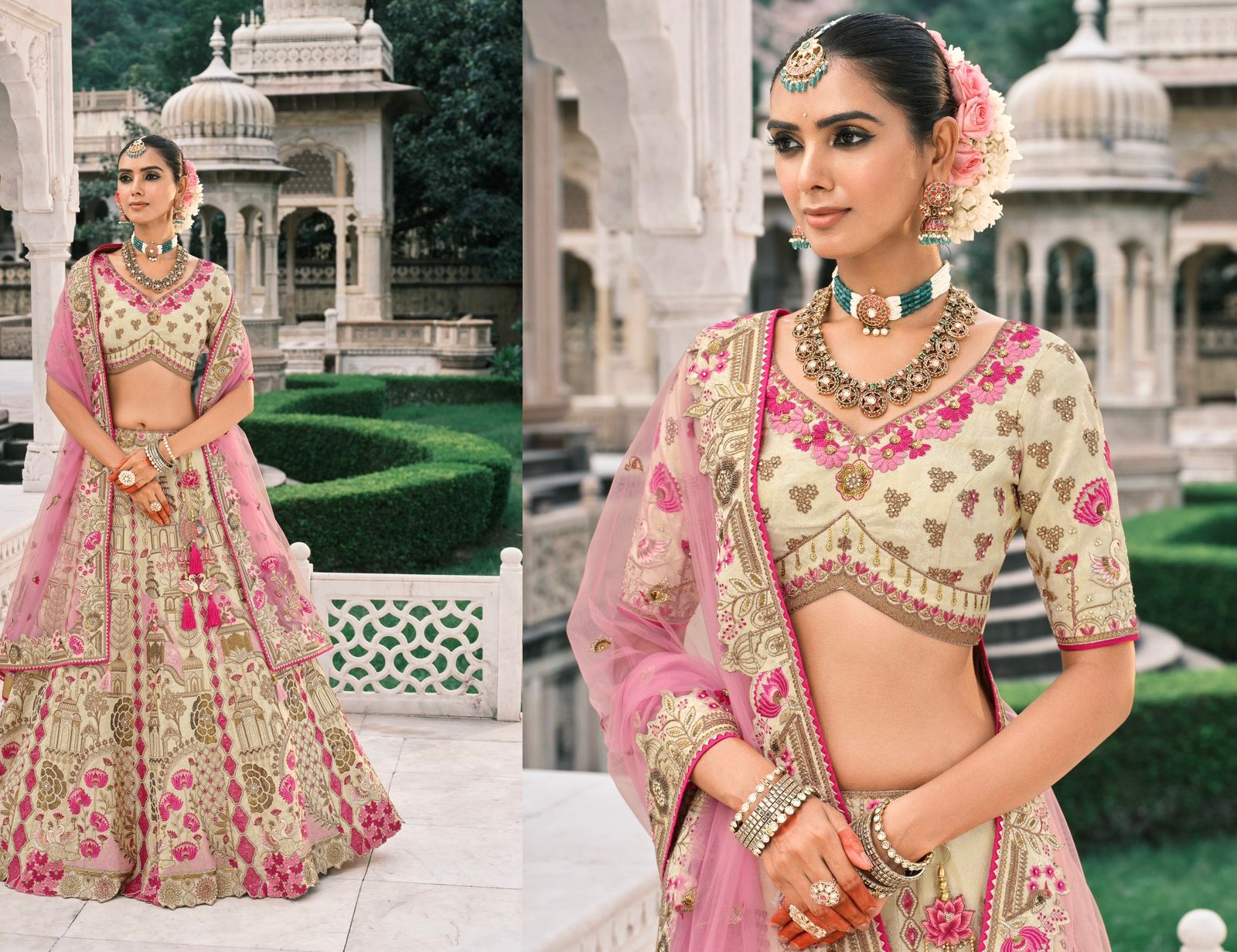 Royal Bloom Embroidered Ensemble Lehenga