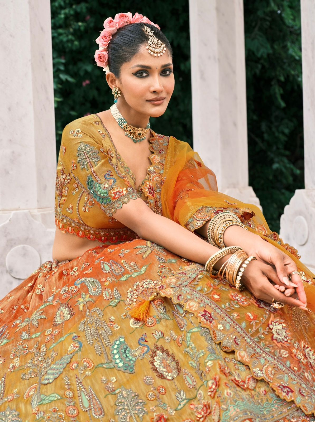 Royal Bloom Embroidered Ensemble Lehenga