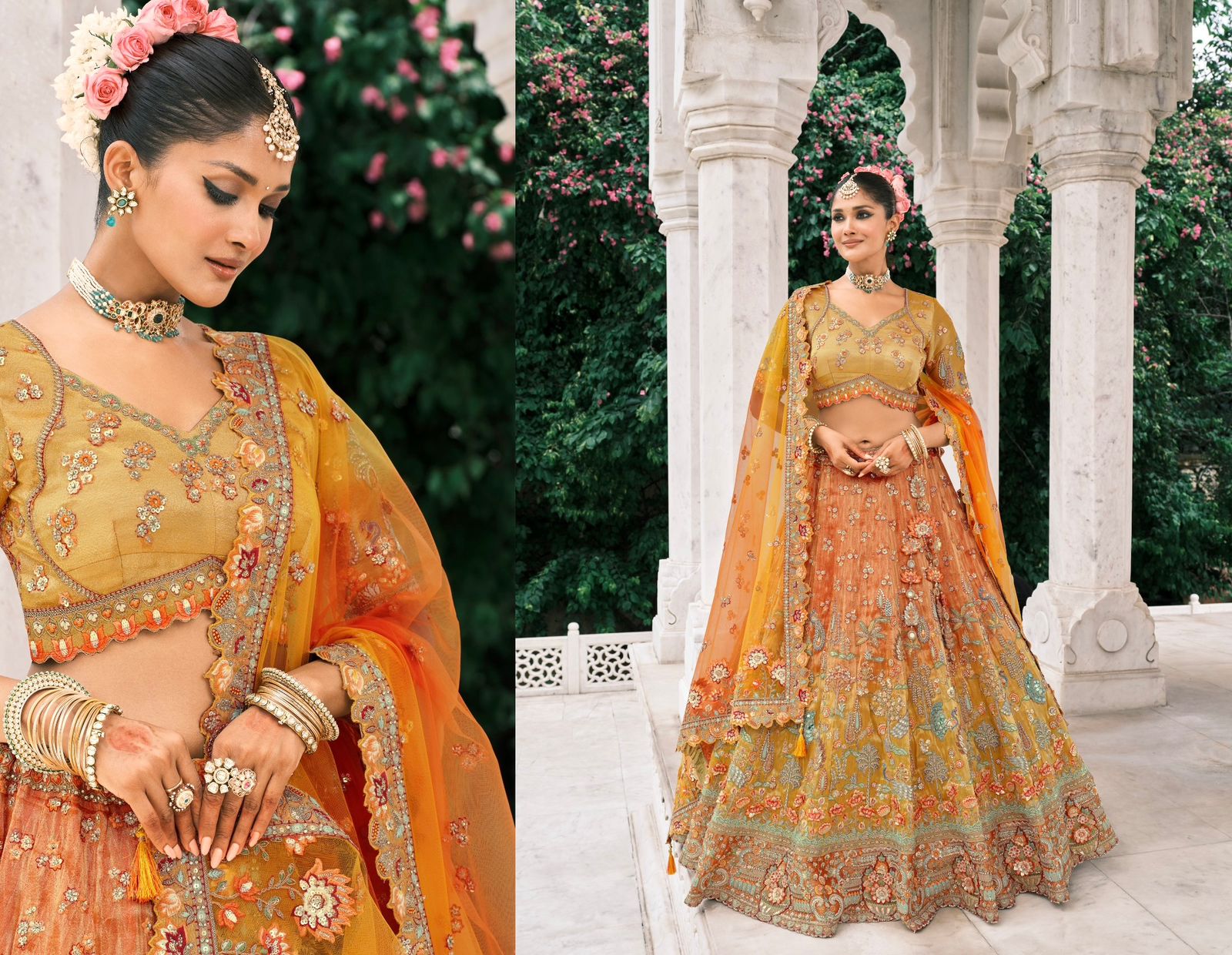 Royal Bloom Embroidered Ensemble Lehenga