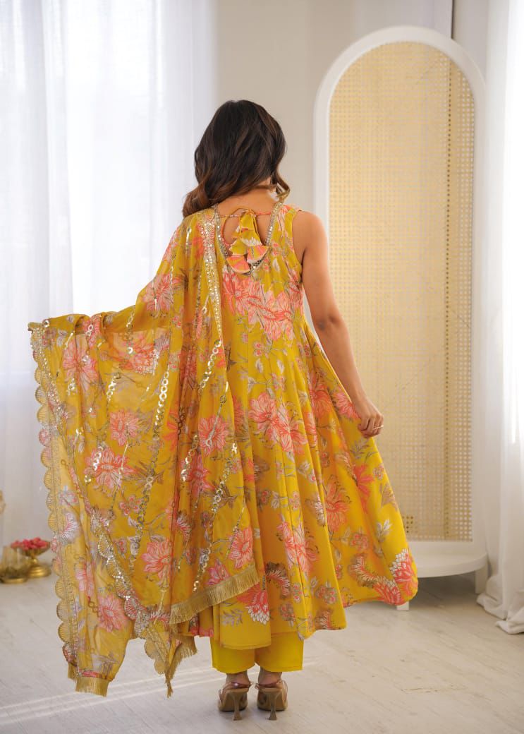 Beautiful Floral Frock Gown