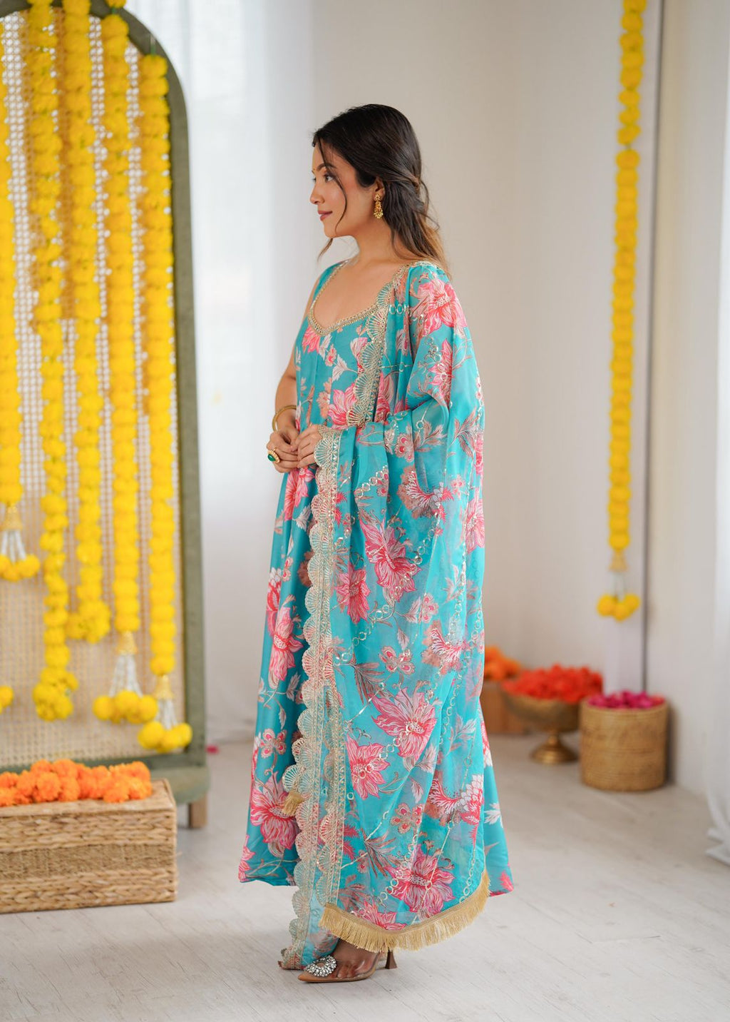 Beautiful Floral Frock Gown