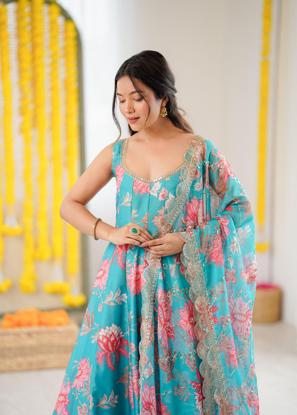 Beautiful Floral Frock Gown