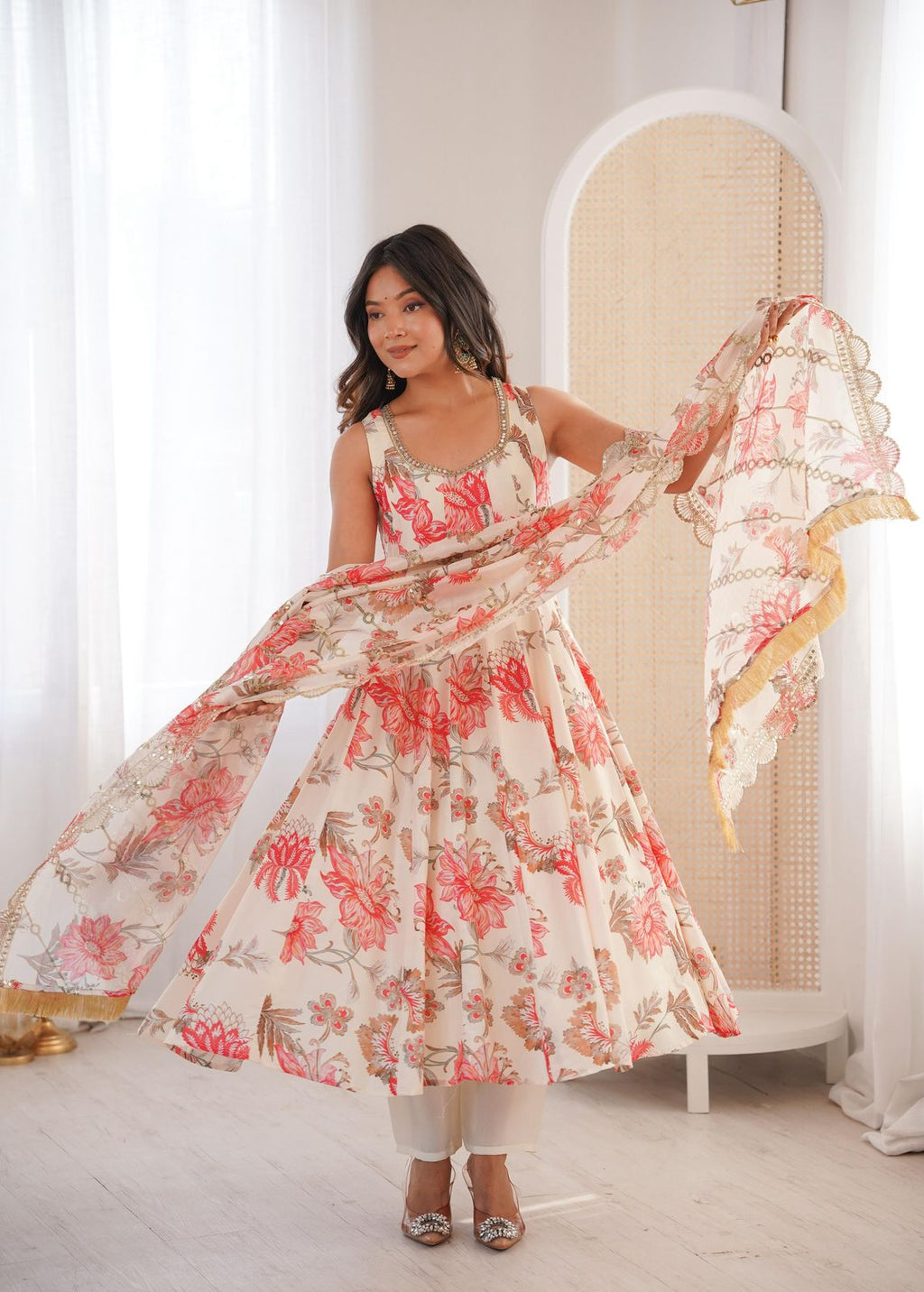 Beautiful Floral Frock Gown