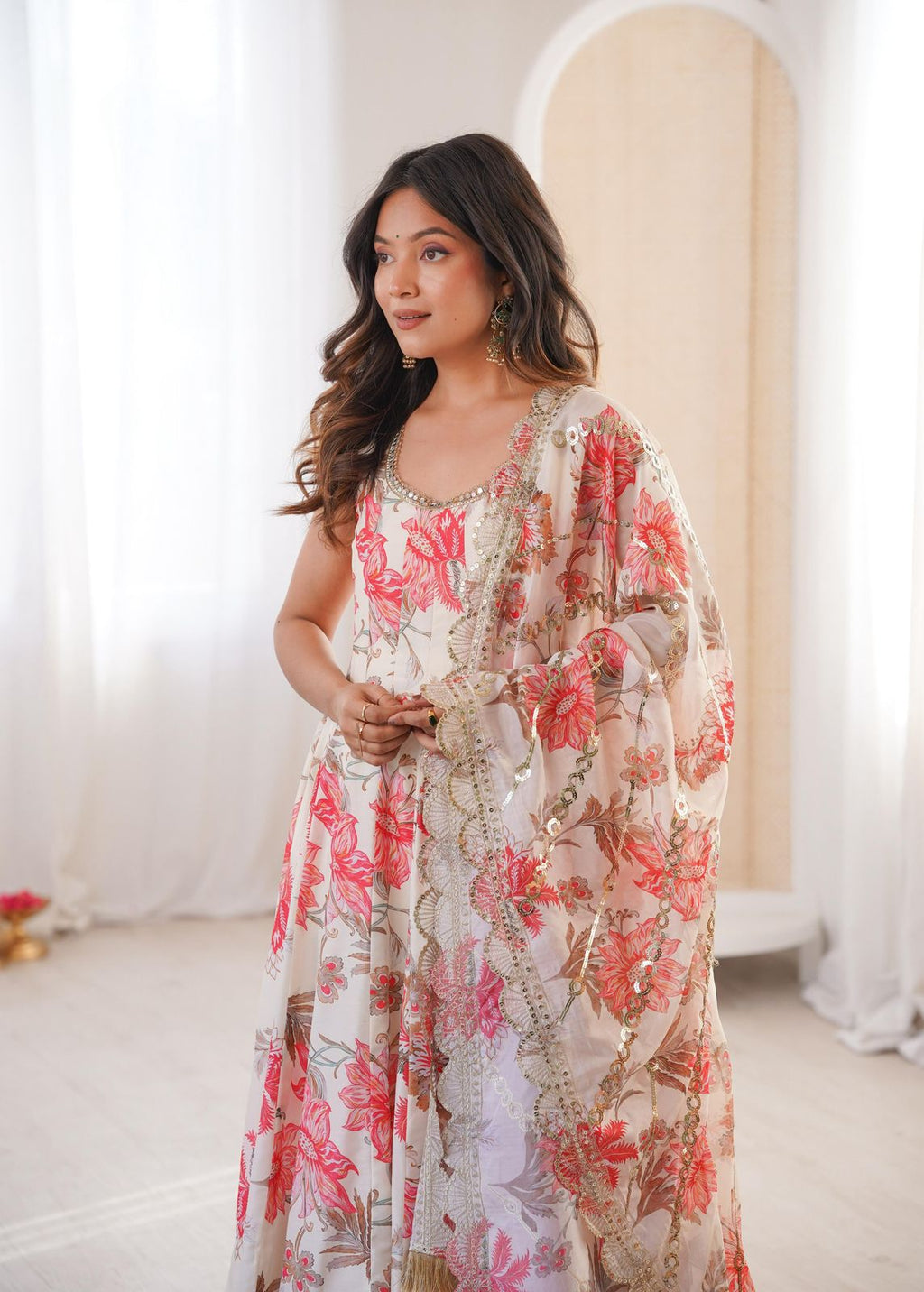 Beautiful Floral Frock Gown