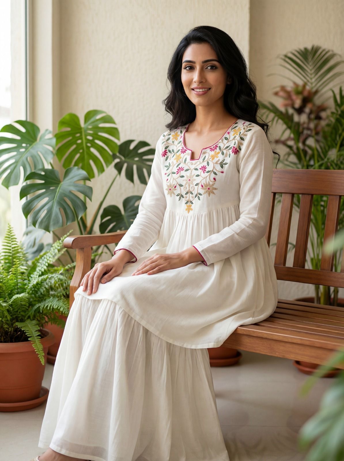 Elegant Gathered Sharara Set
