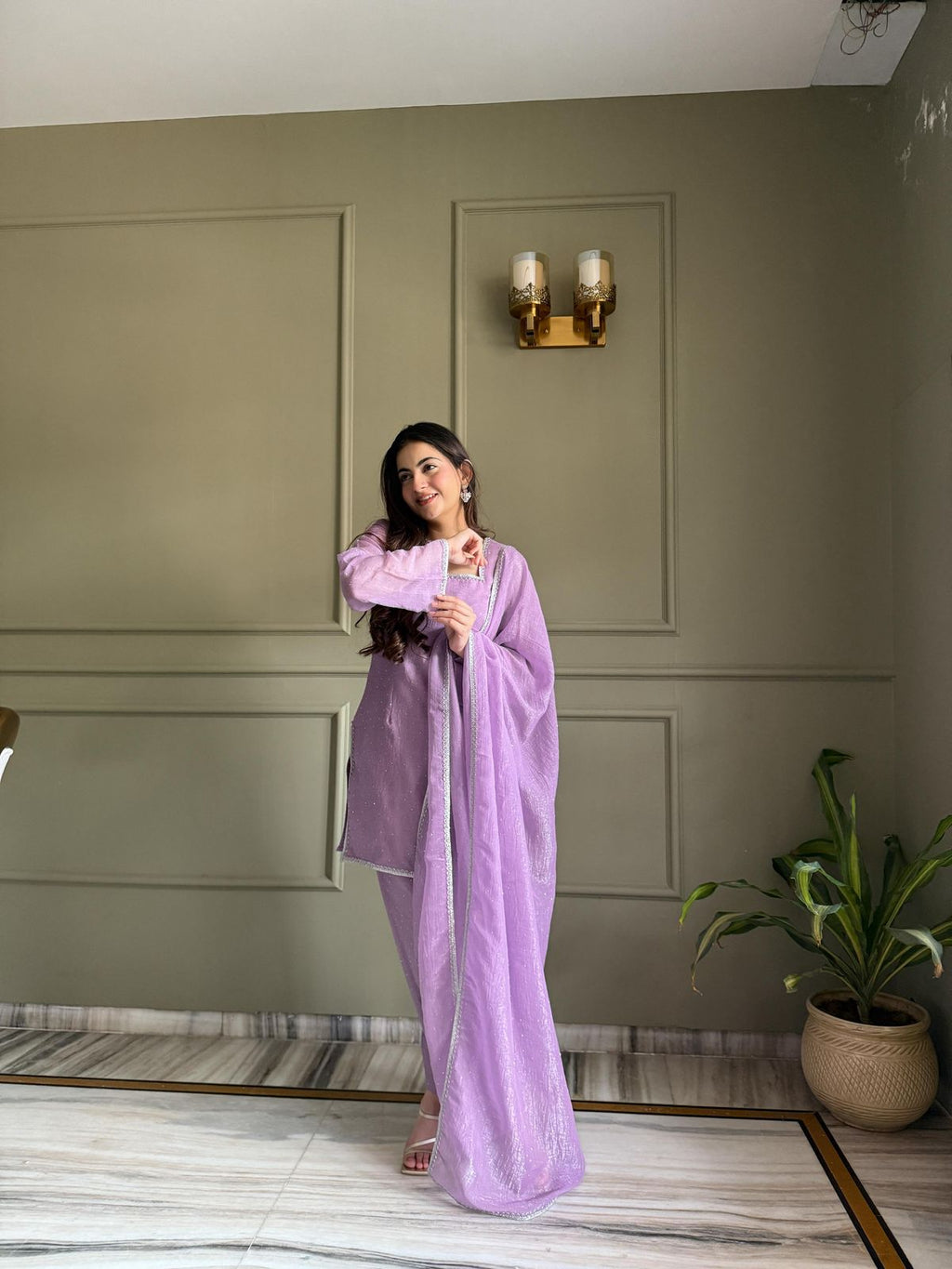 Soft Lavender Elegance Suit Set