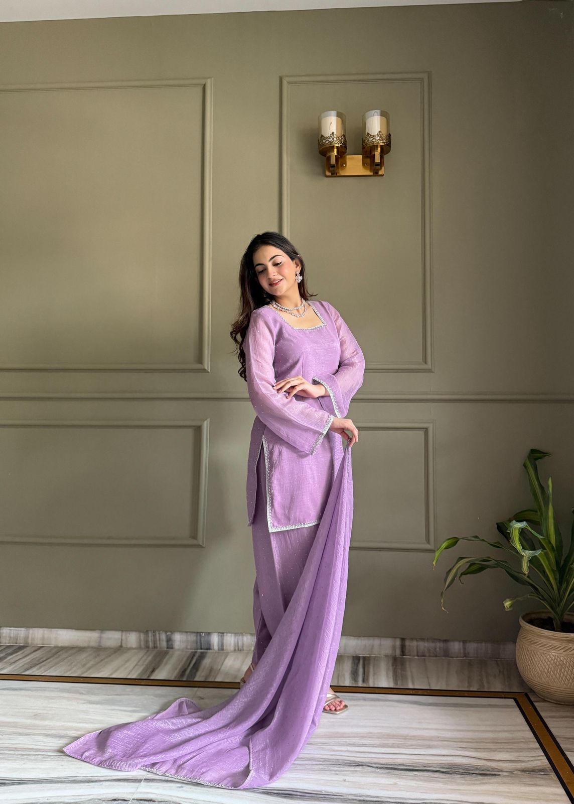 Soft Lavender Elegance Suit Set