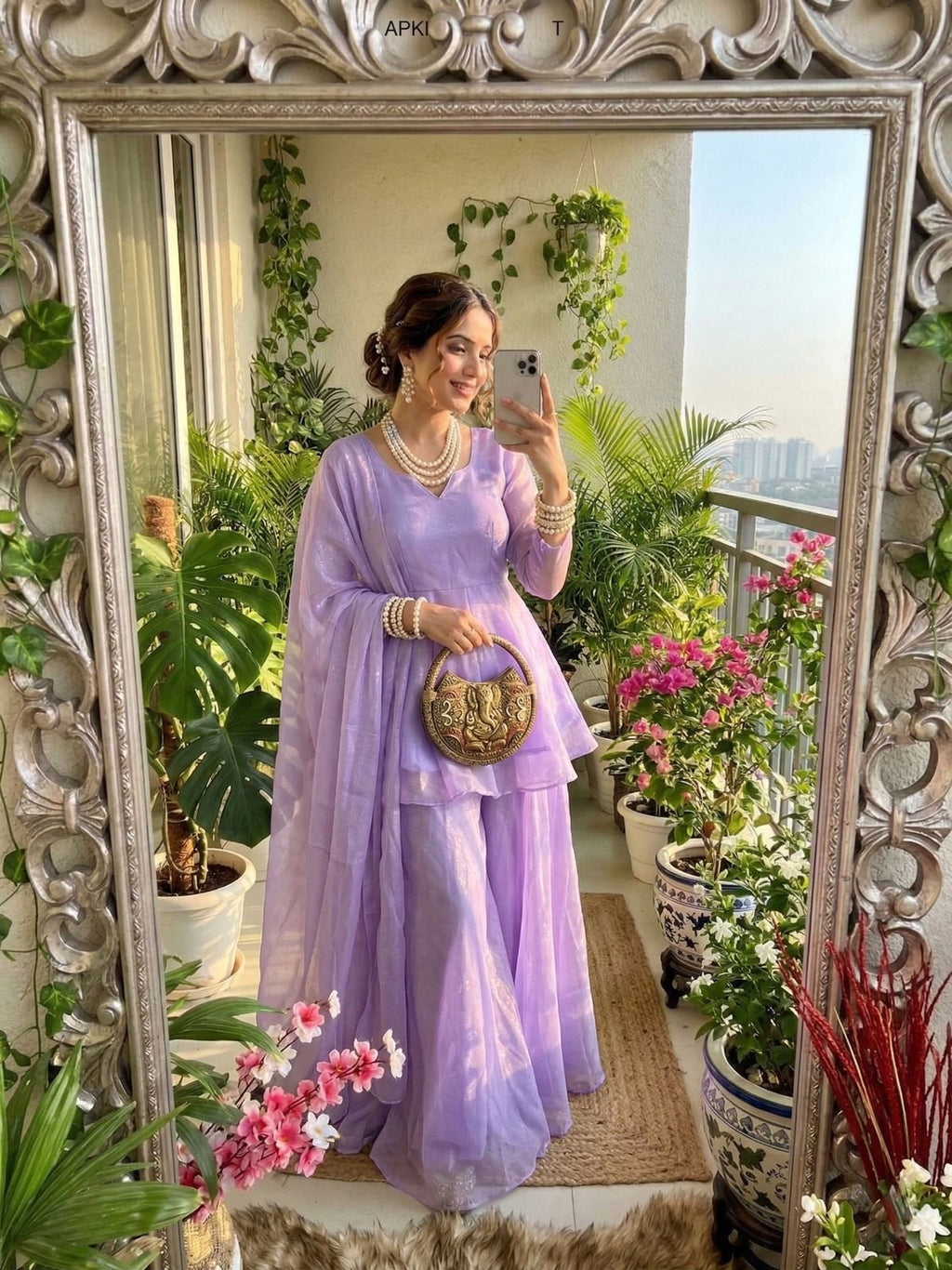 Layered Kurta Sharara Set with Dupatta