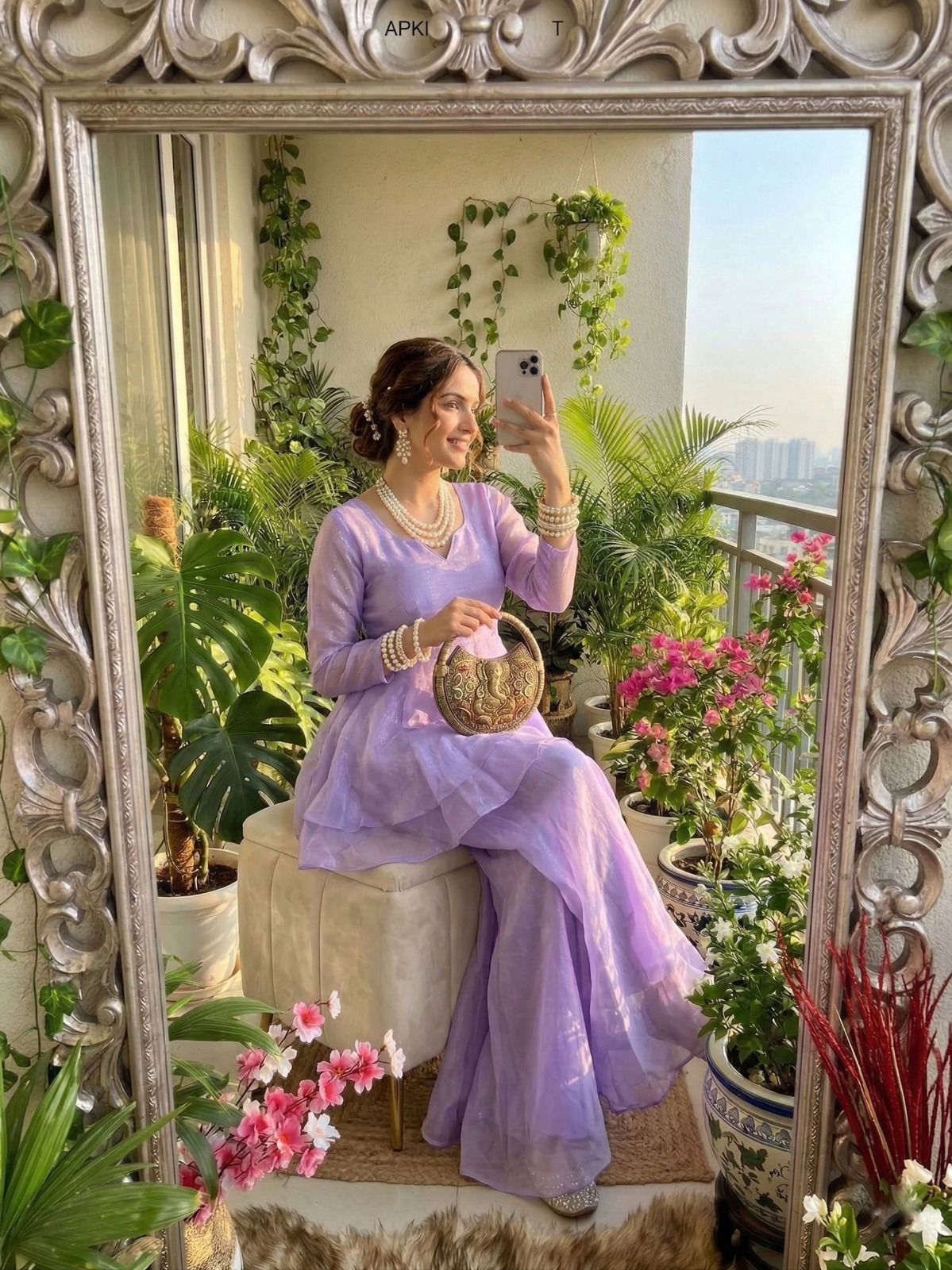 Layered Kurta Sharara Set with Dupatta