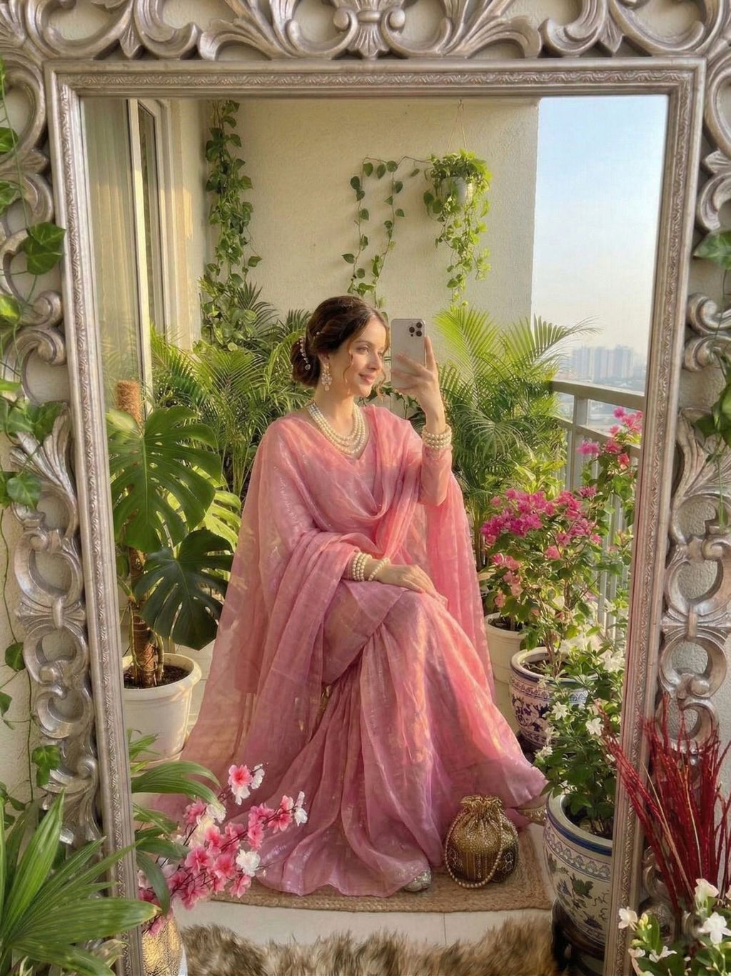 Layered Kurta Sharara Set with Dupatta