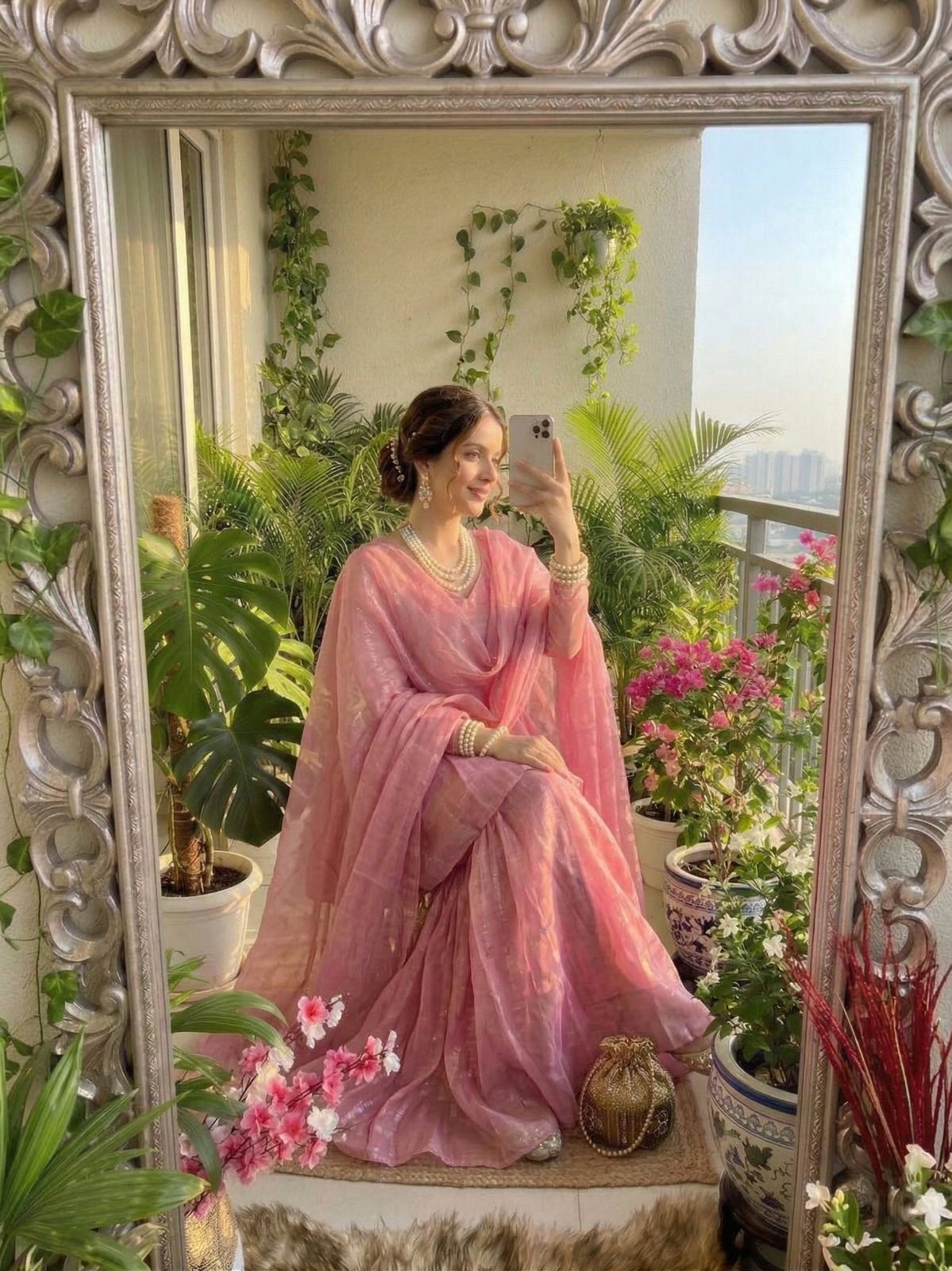 Layered Kurta Sharara Set with Dupatta