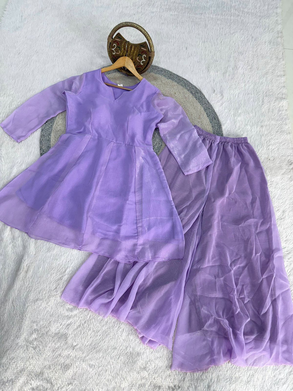 Layered Kurta Sharara Set with Dupatta
