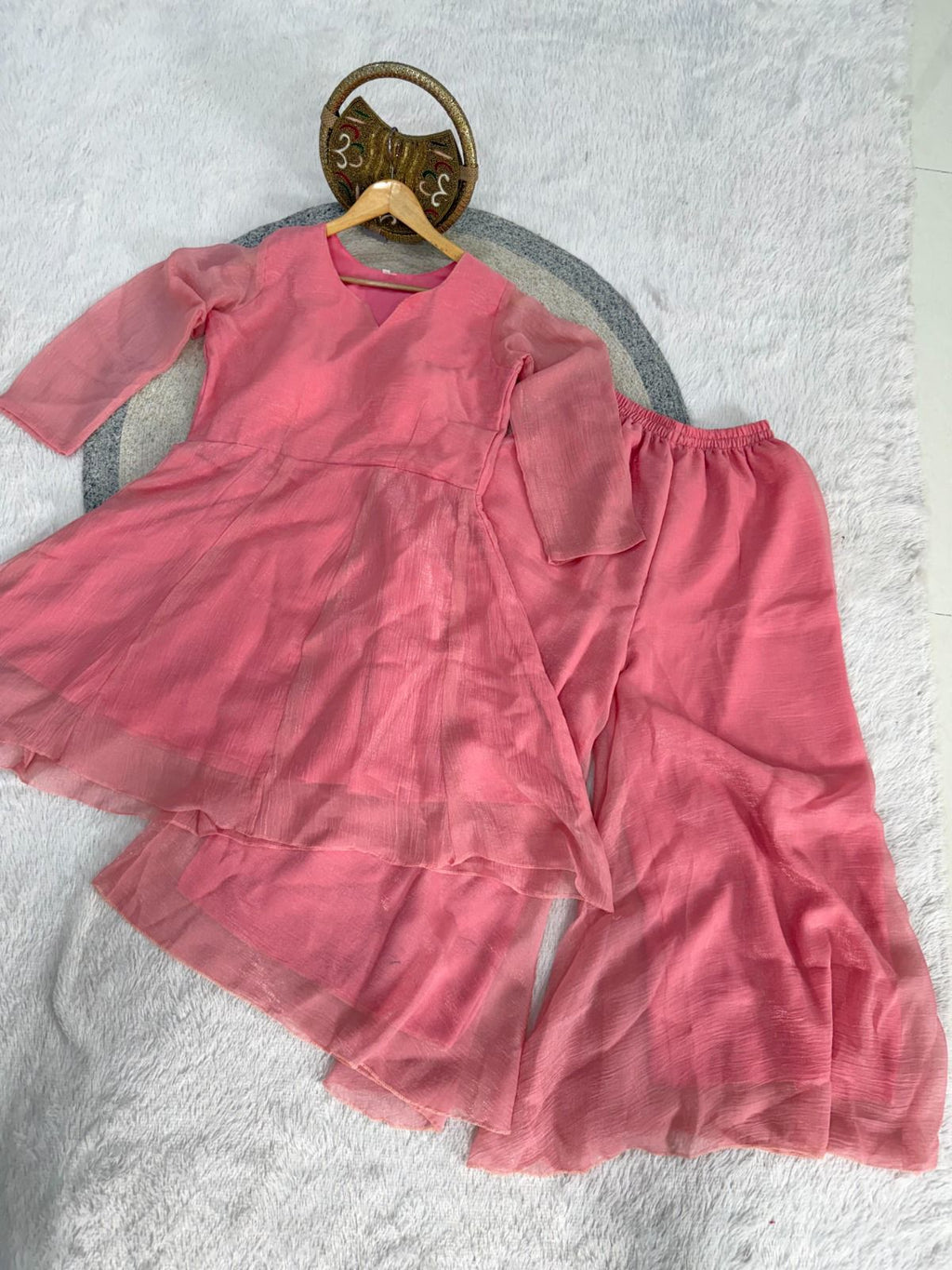 Layered Kurta Sharara Set with Dupatta