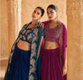 Festive Wear Lehenga Set with Intricate Threadwork
