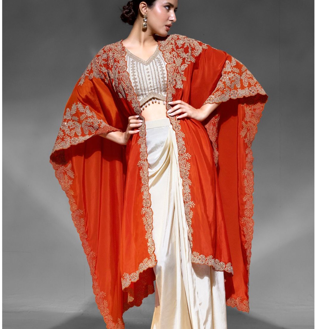 Royal Embroidered Cape Set