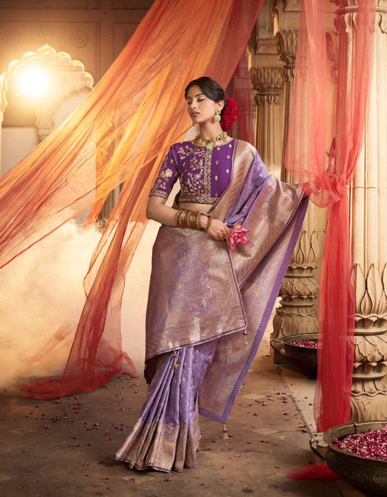 Premium Royal Look Satin Saree